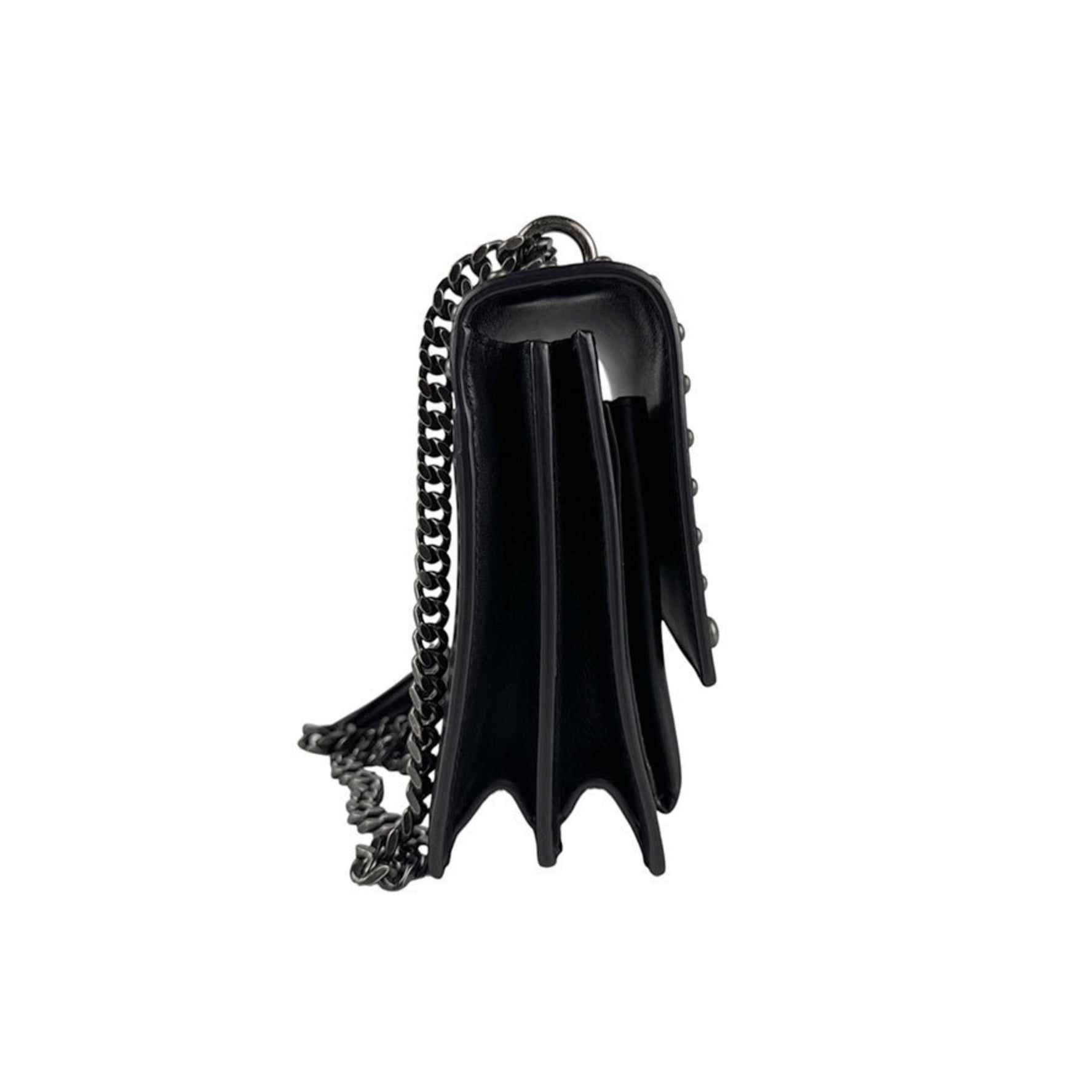 Saint Laurent Sunset Leather Shoulder Bag, Black, Women's, z6571
