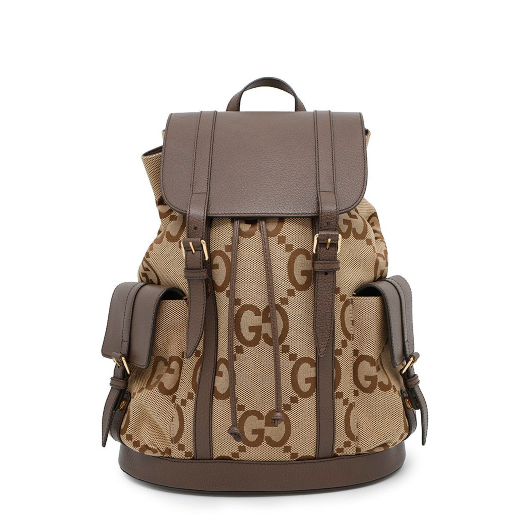 Gucci Jumbo GG Canvas and Leather Backpack GUCCI Men's