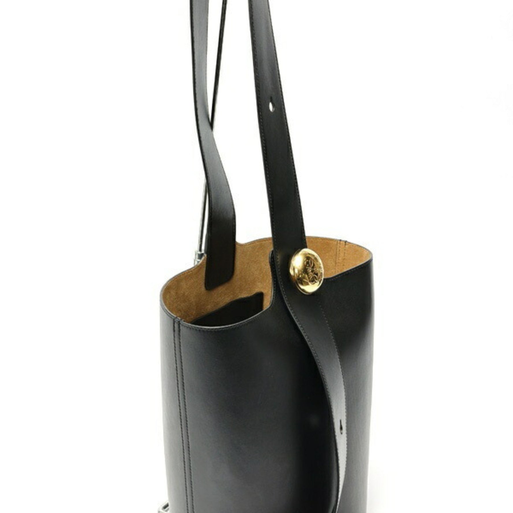 LOEWE Pebble Bucket Bag Medium Shoulder Smooth Calf Leather