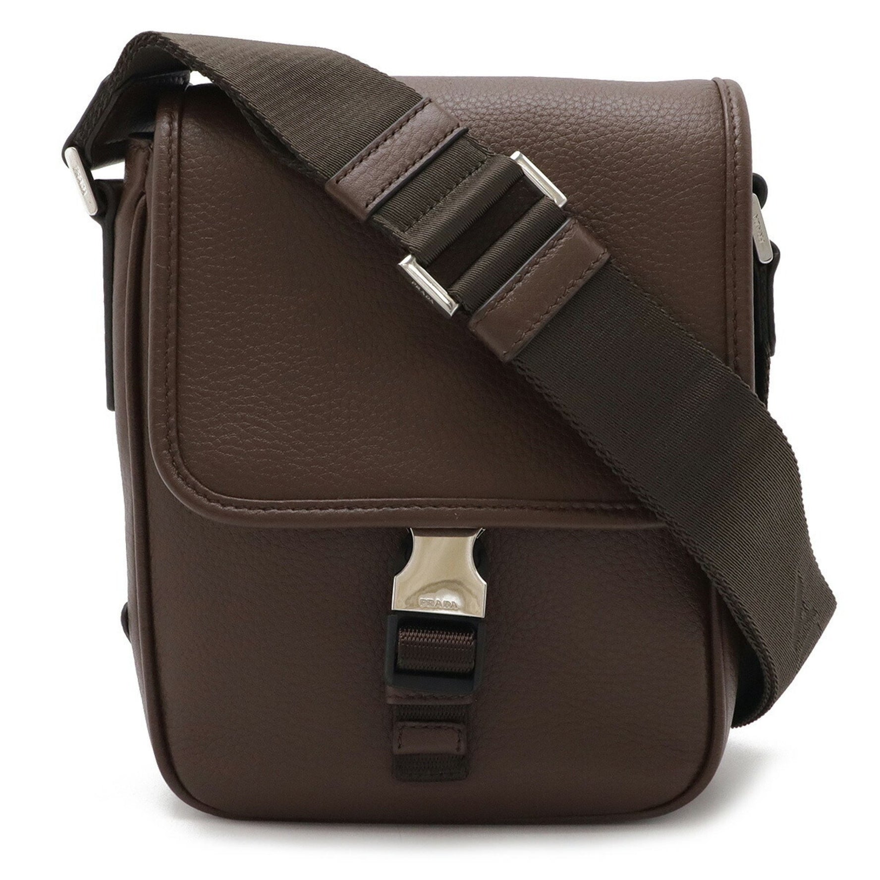 PRADA Prada Shoulder Bag Pochette Leather BRUCIATO Brown Purchased at a domestic outlet 2VD028