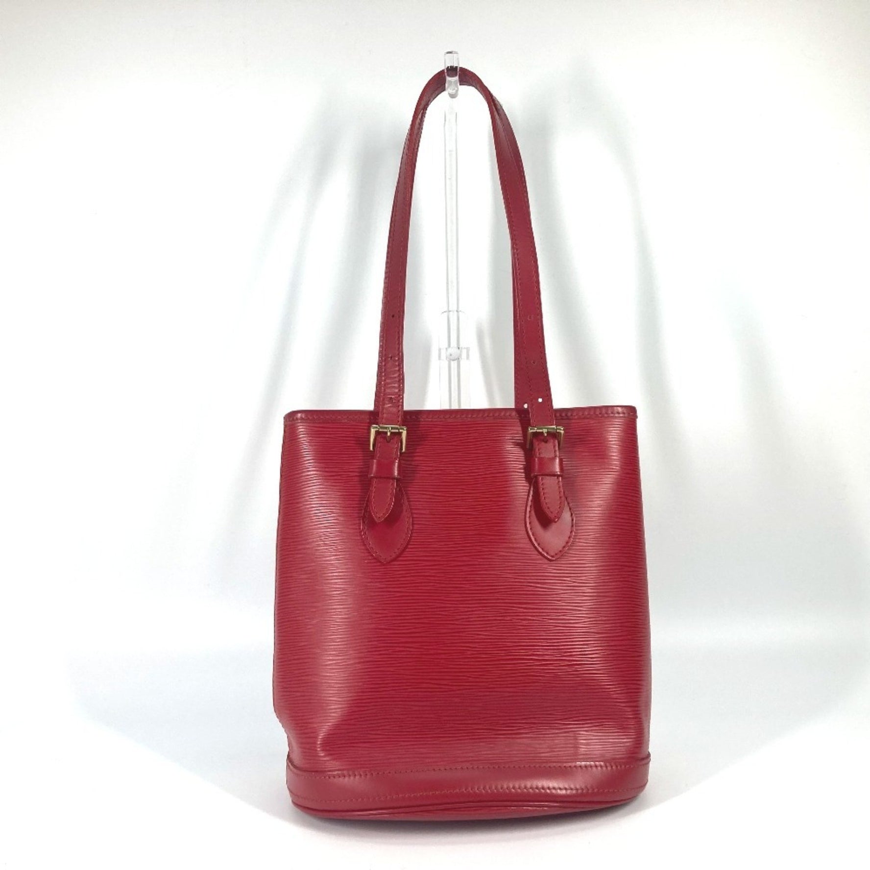 LOUIS VUITTON M5899E Epi Petit Bucket PM Tote Bag/Shoulder Bag in Leather, Women's, Red