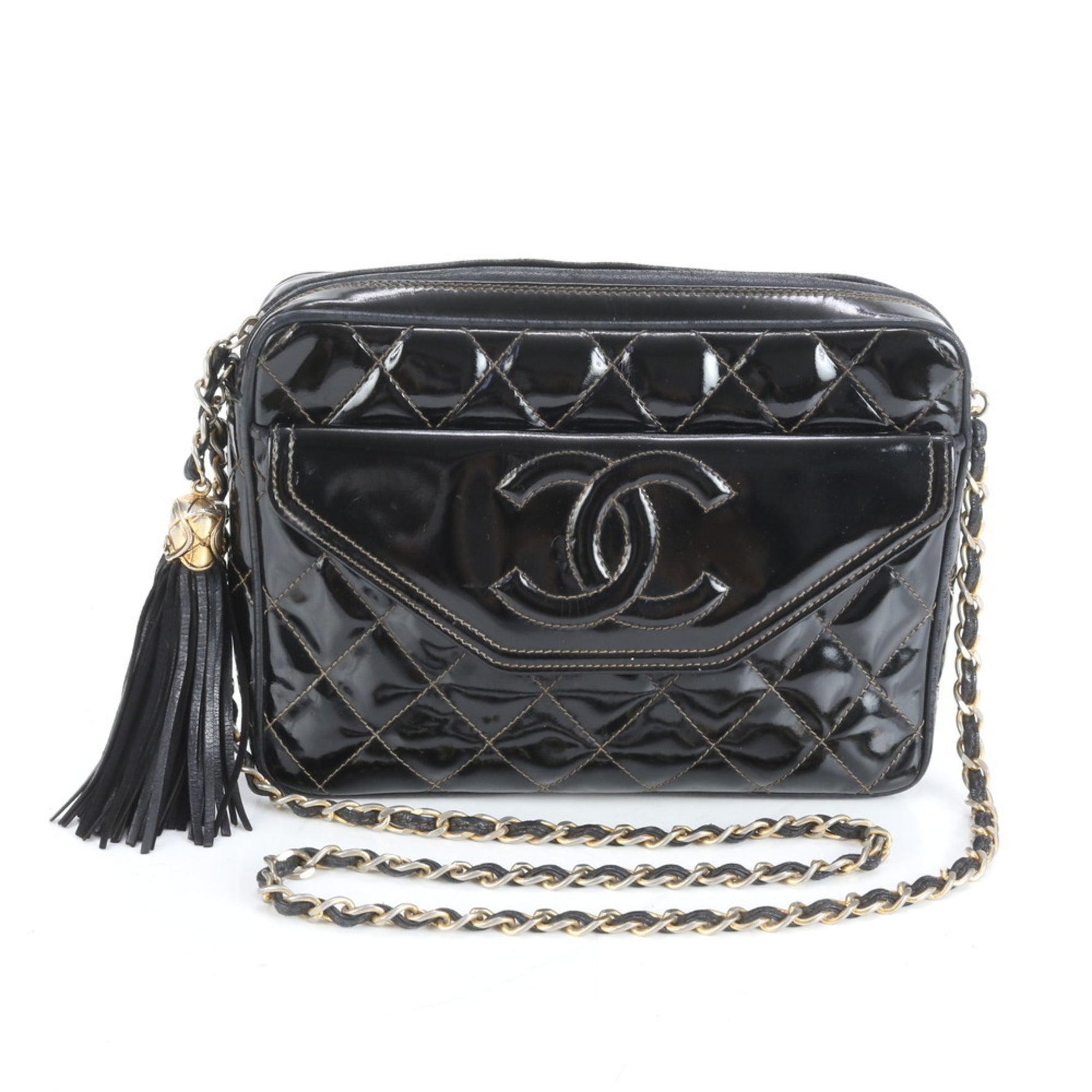Chanel Matelassé Leather Tassel Shoulder Bag/Hand Tote Bag with Serial Seal