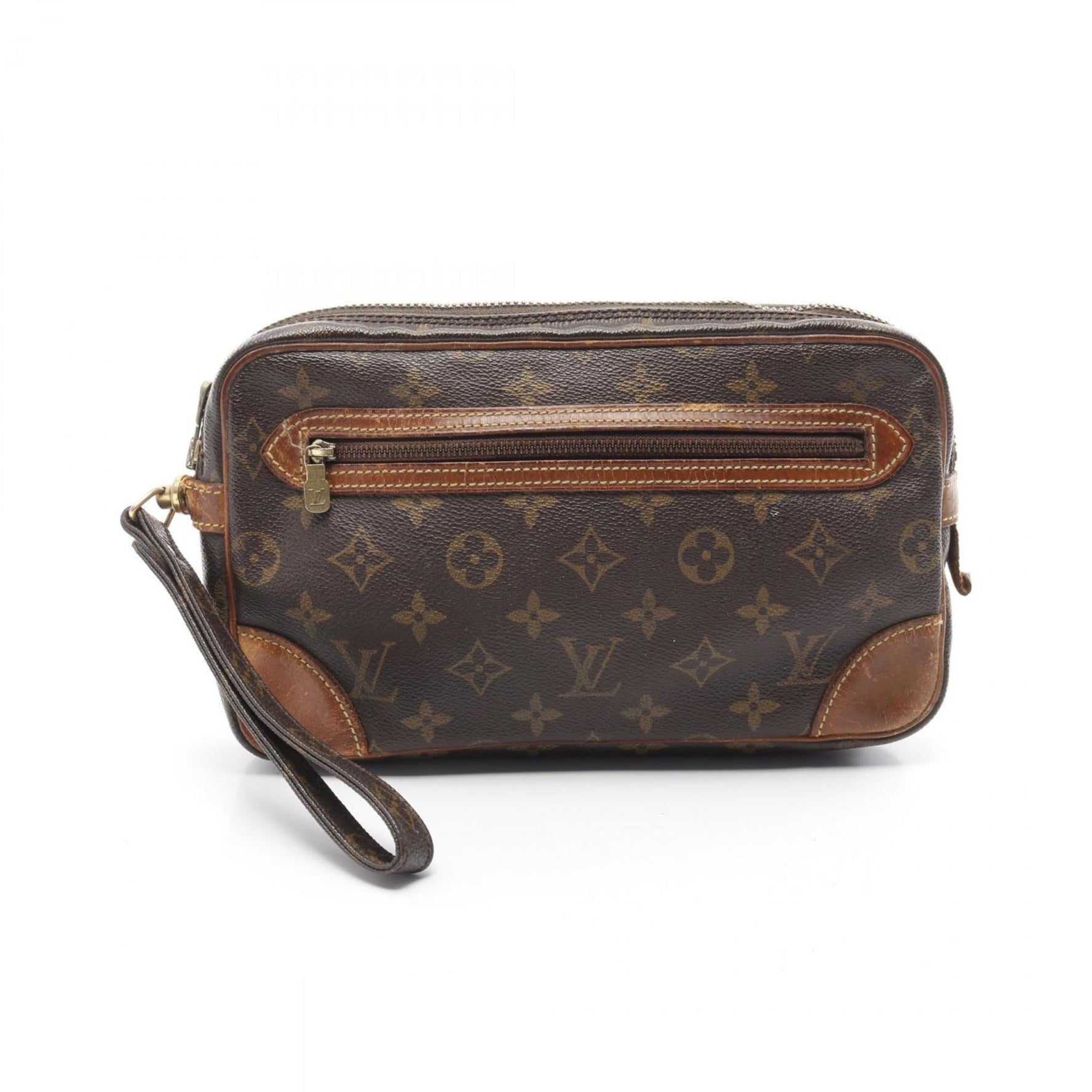 Louis Vuitton Marly Dragonne Monogram Second Bag Clutch Coated Canvas Leather Men's