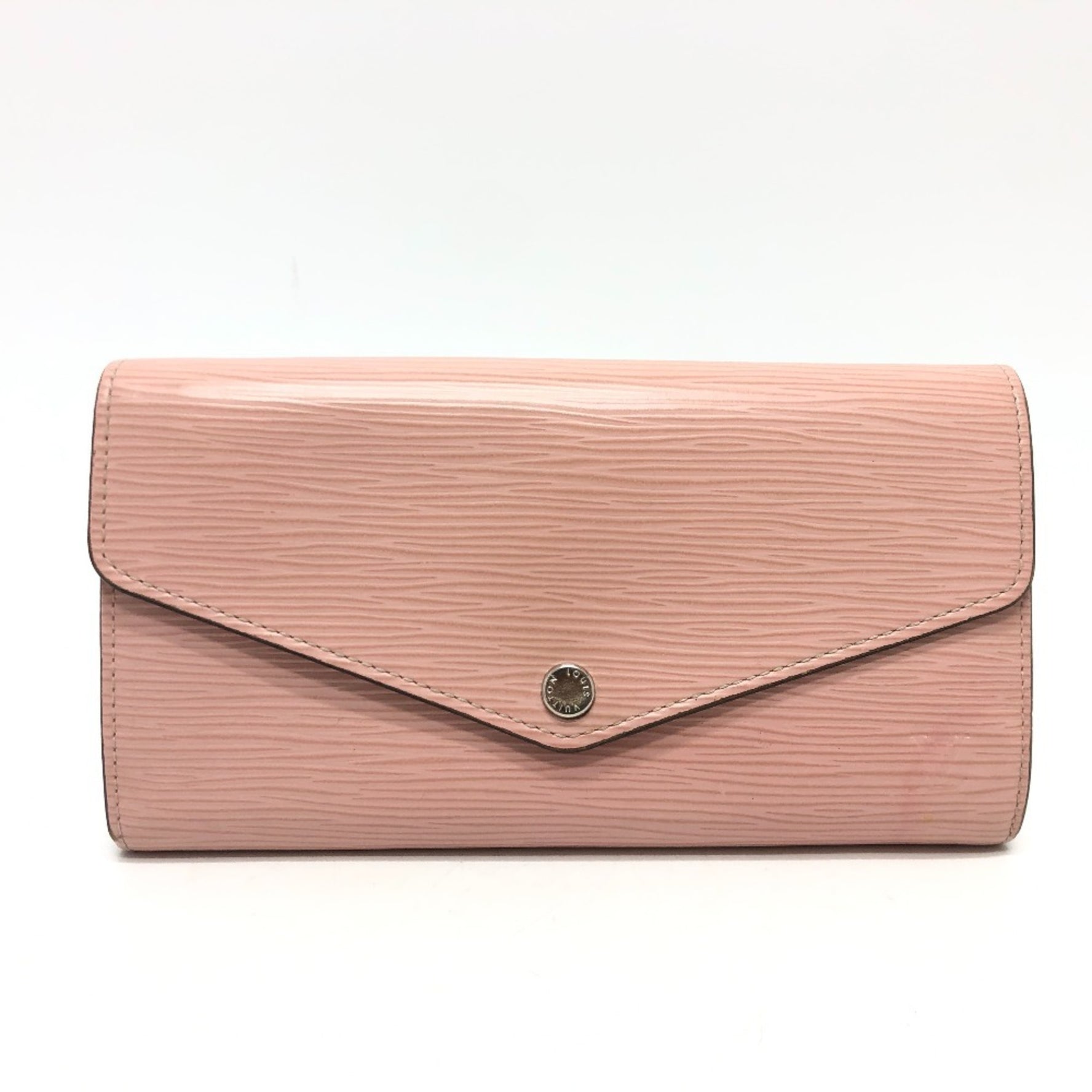 Louis Vuitton Epi Portefeuille Sarah Bi-fold Flap Long Wallet Leather Rose Ballerine Pink