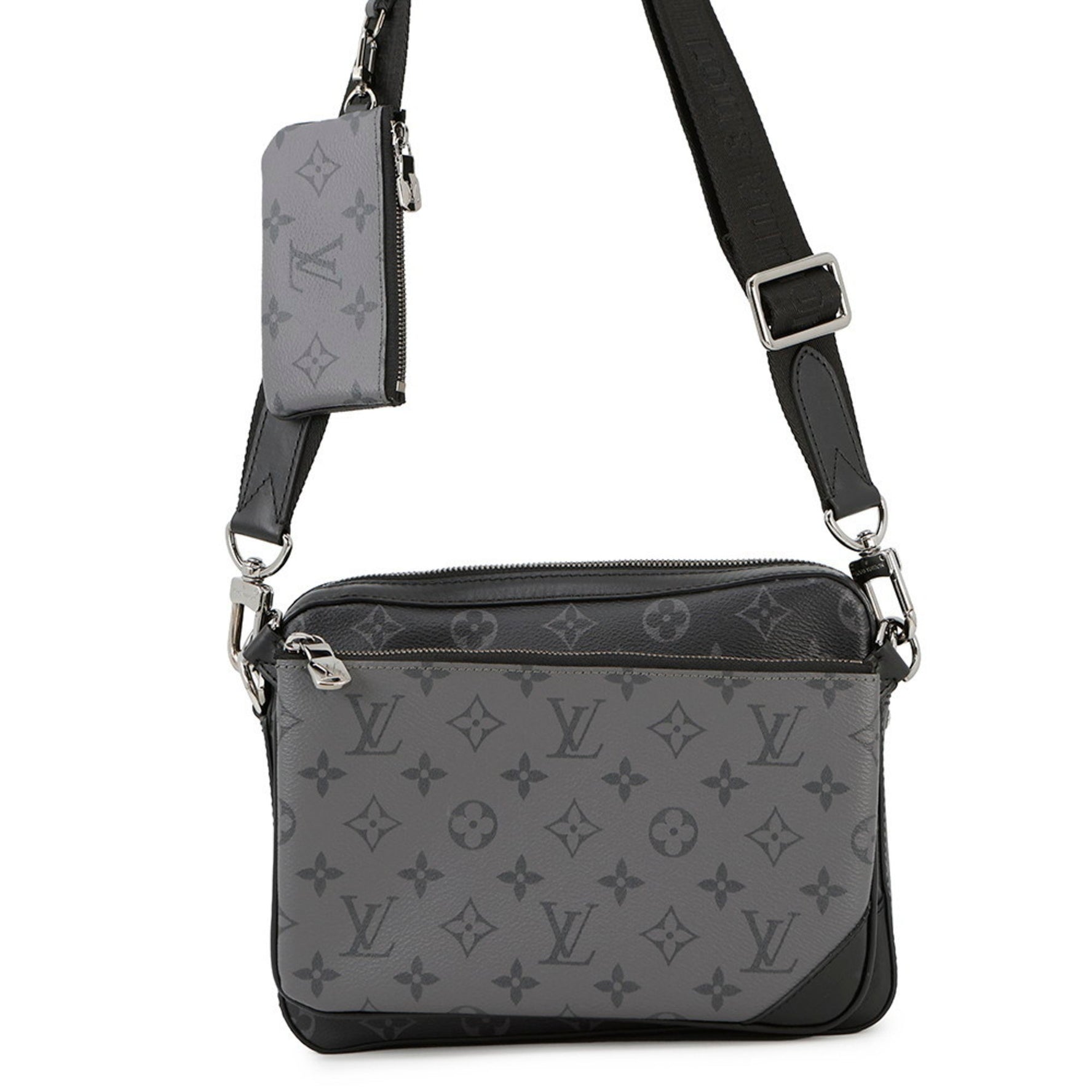 Louis Vuitton Monogram Eclipse Reverse Trio Shoulder Bag M69443 Black