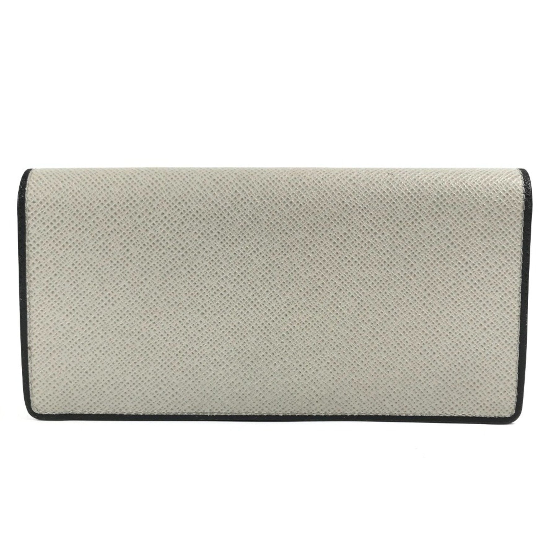 Louis Vuitton Taiga Bicolor Portefeuille Brazza Bi-fold Long Wallet Leather Men's Stone Beige