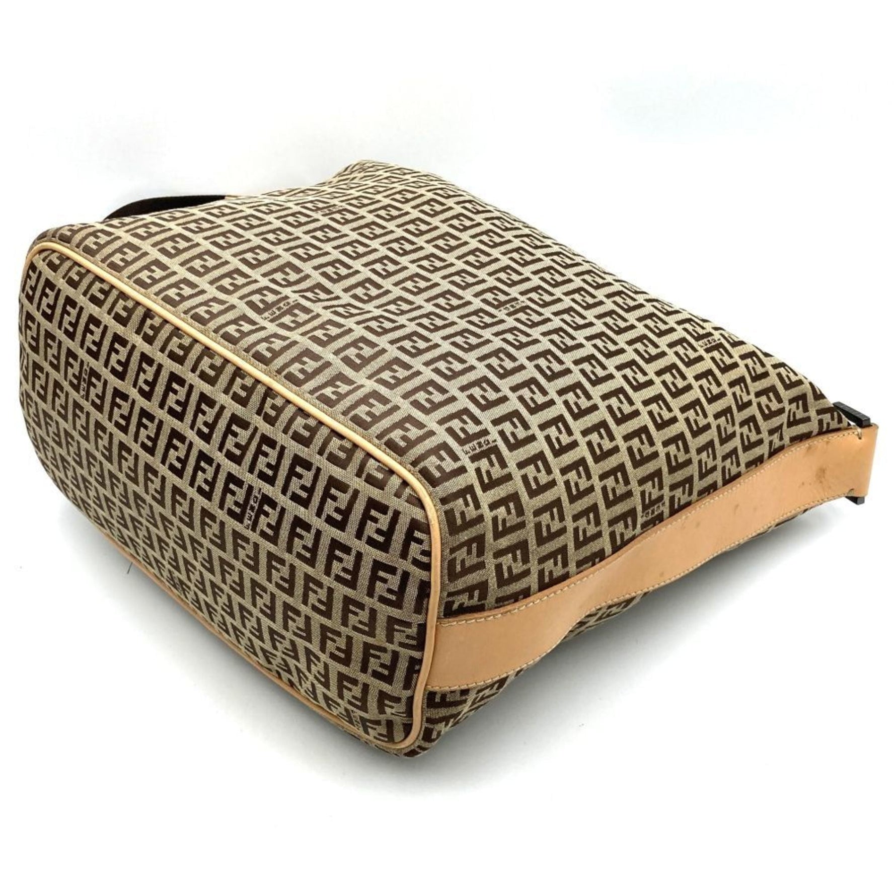 FENDI Zucchino Canvas Shoulder Bag