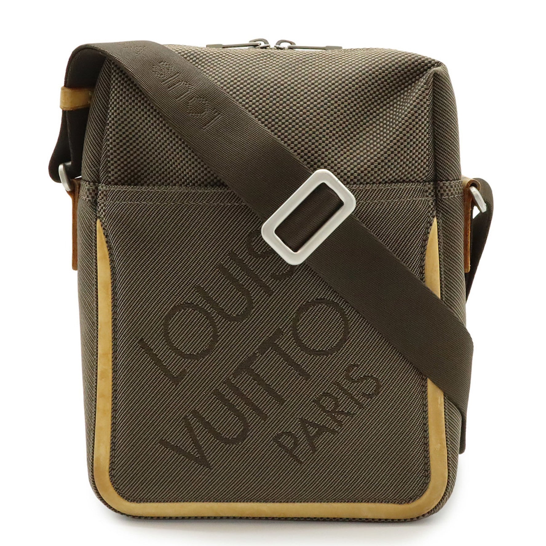 LOUIS VUITTON Damier Geant Citadan Shoulder Bag Canvas Tail Khaki