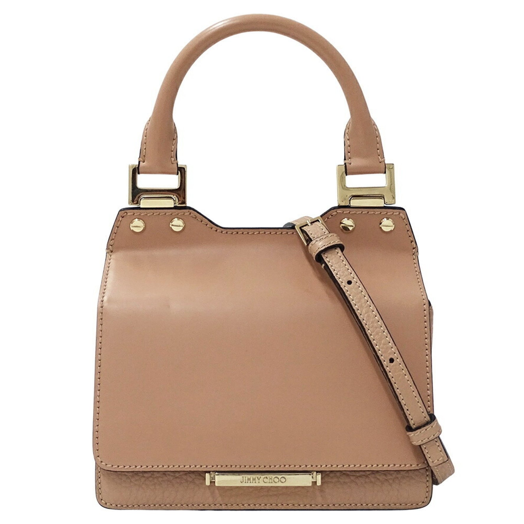 Jimmy Choo Handbag/Shoulder Bag, Leather, Pink Beige