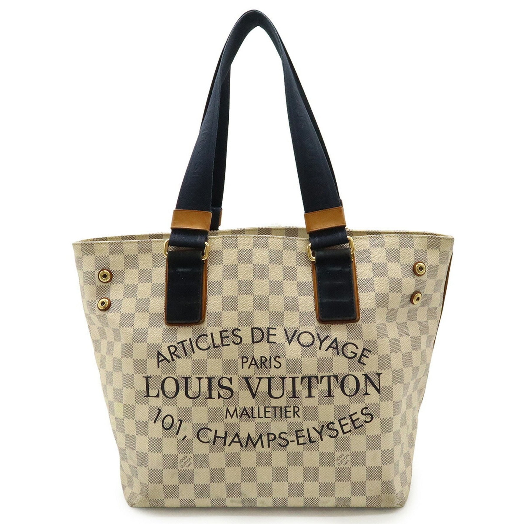 Louis Vuitton Damier Azur Plan Soleil Cabas PM Tote Bag/Shoulder Bag