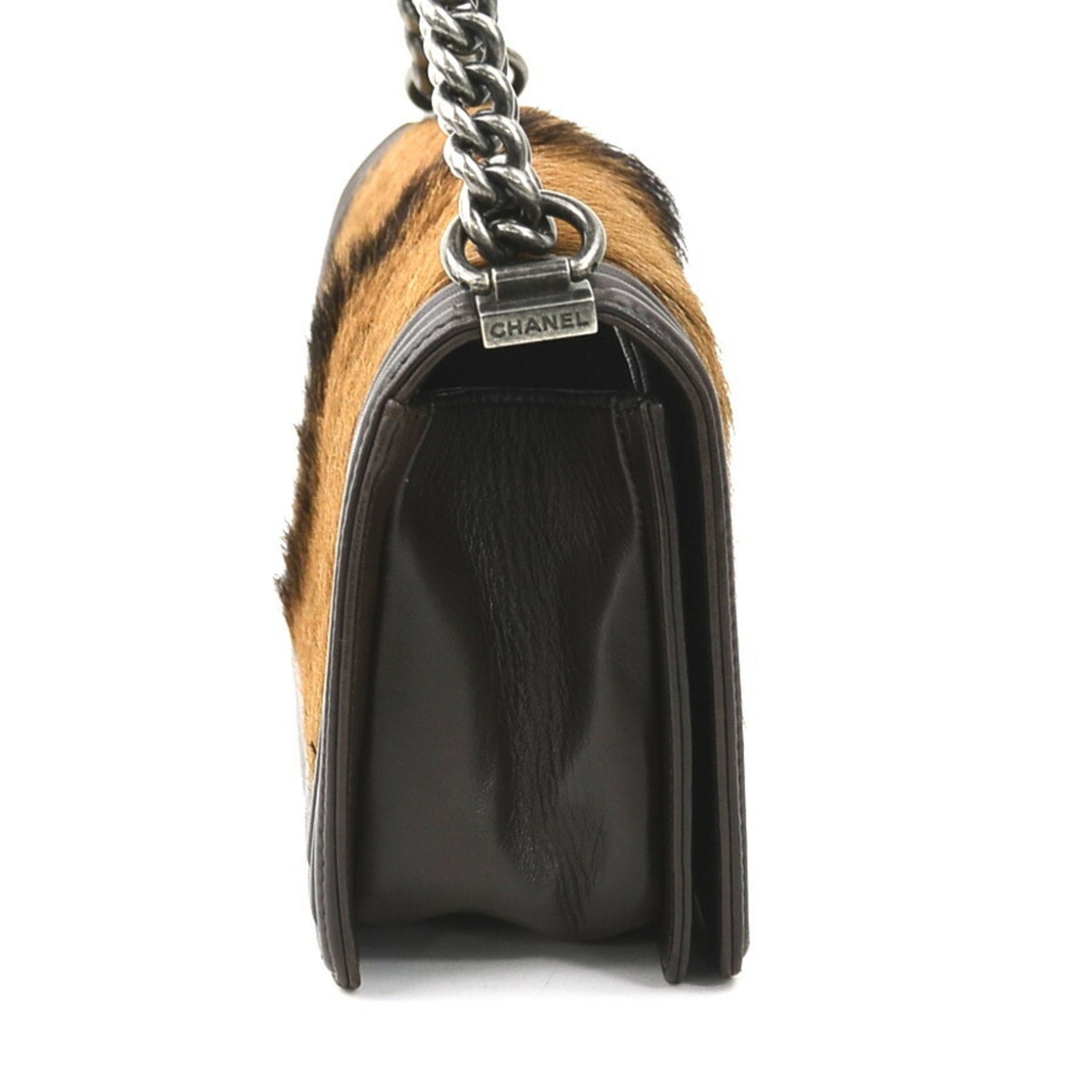 CHANEL Shoulder Bag Chain Boy Leather/Goat Hair