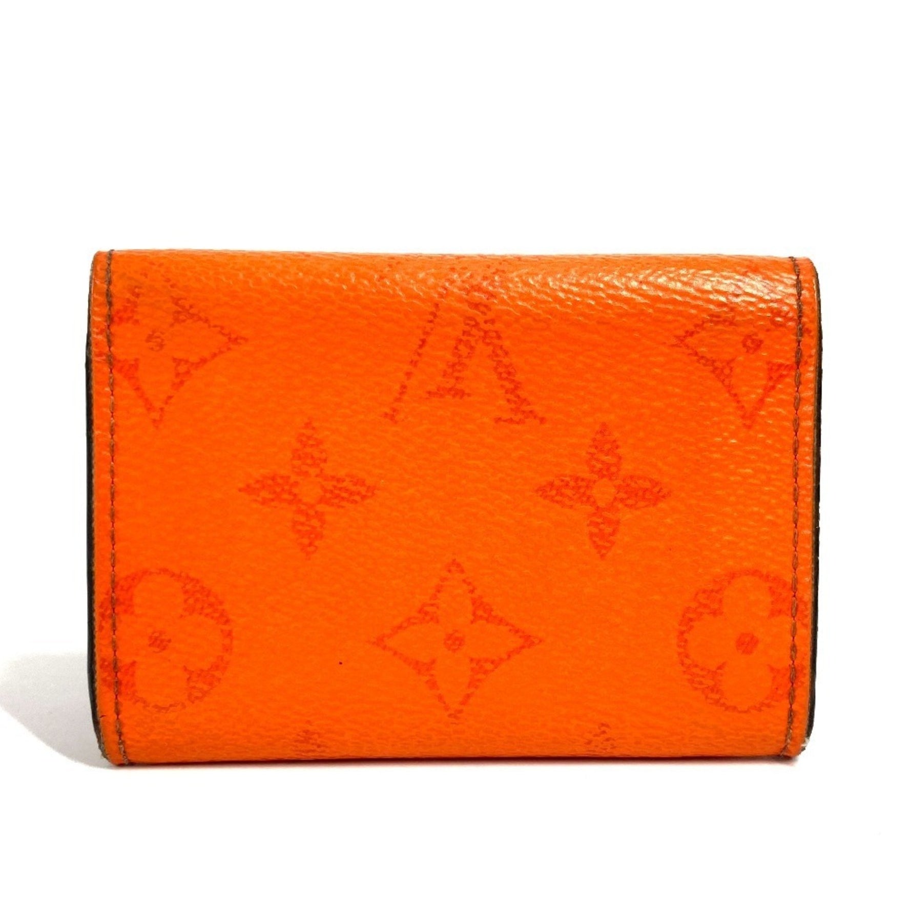 Louis Vuitton Taiga Rama Discovery Compact Wallet Tri-fold Leather Monogram Canvas Men's Volcano