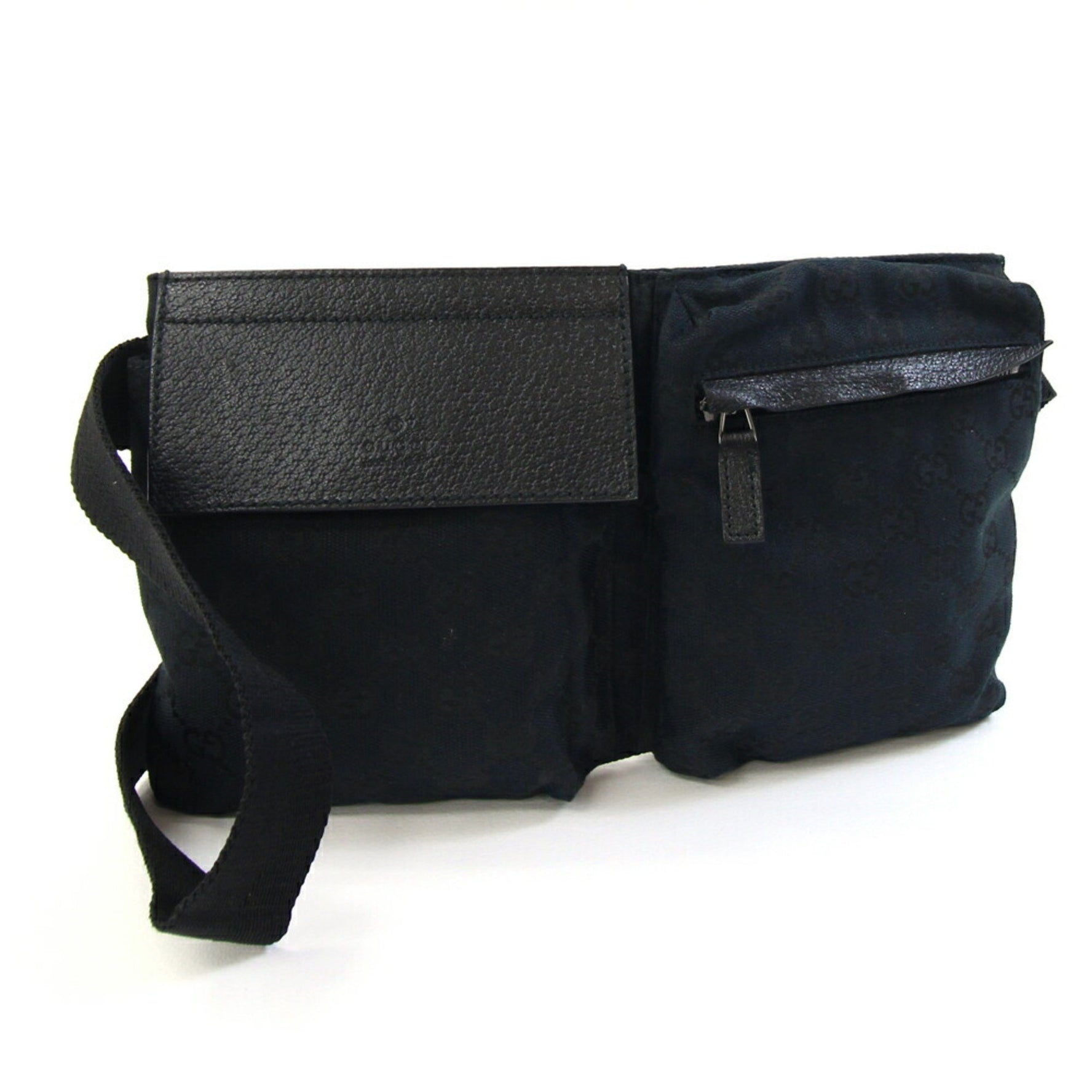 Gucci Waist Pouch GG Canvas and Leather Body Bag Hip Crossbody