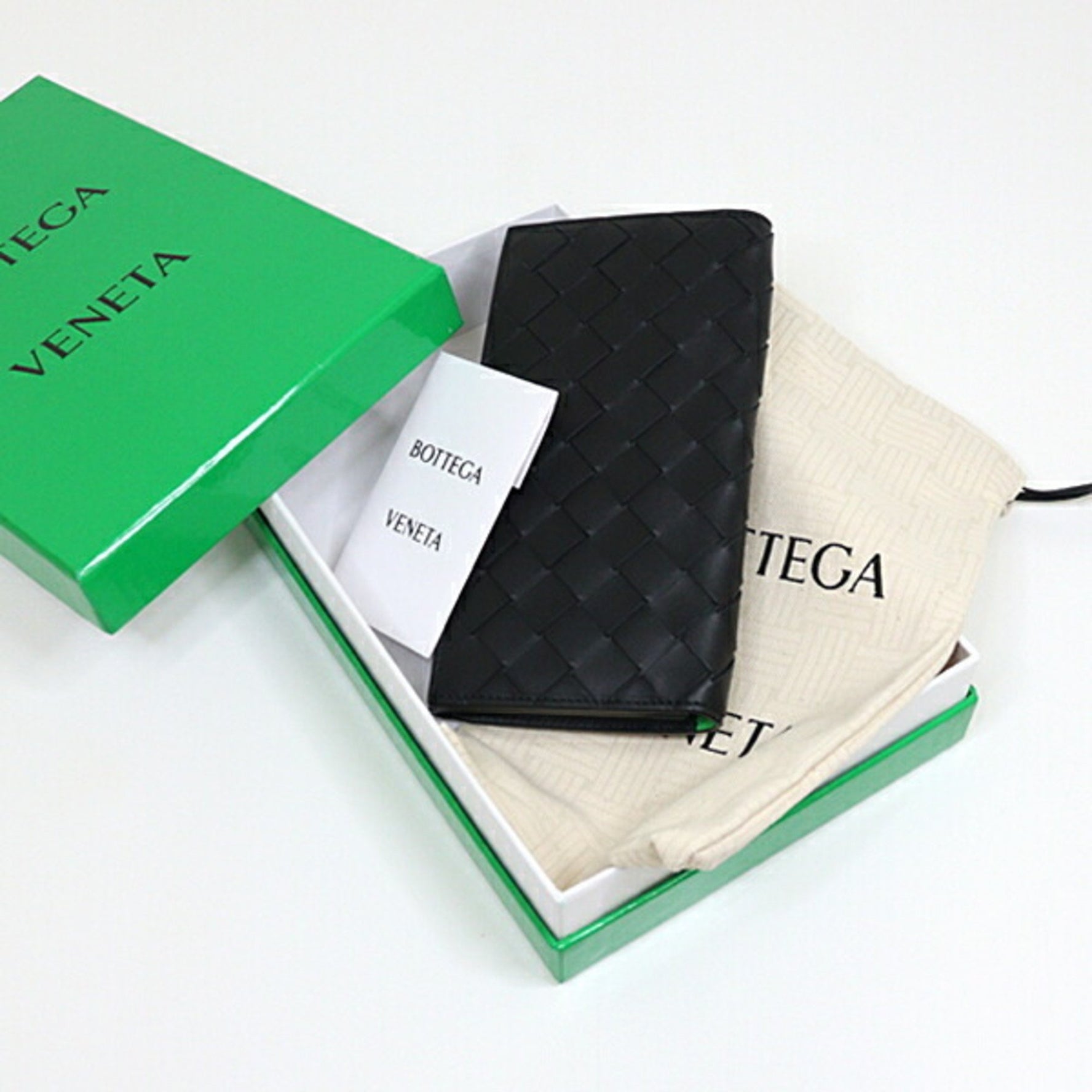 BOTTEGA VENETA Intrecciato Long Wallet Black