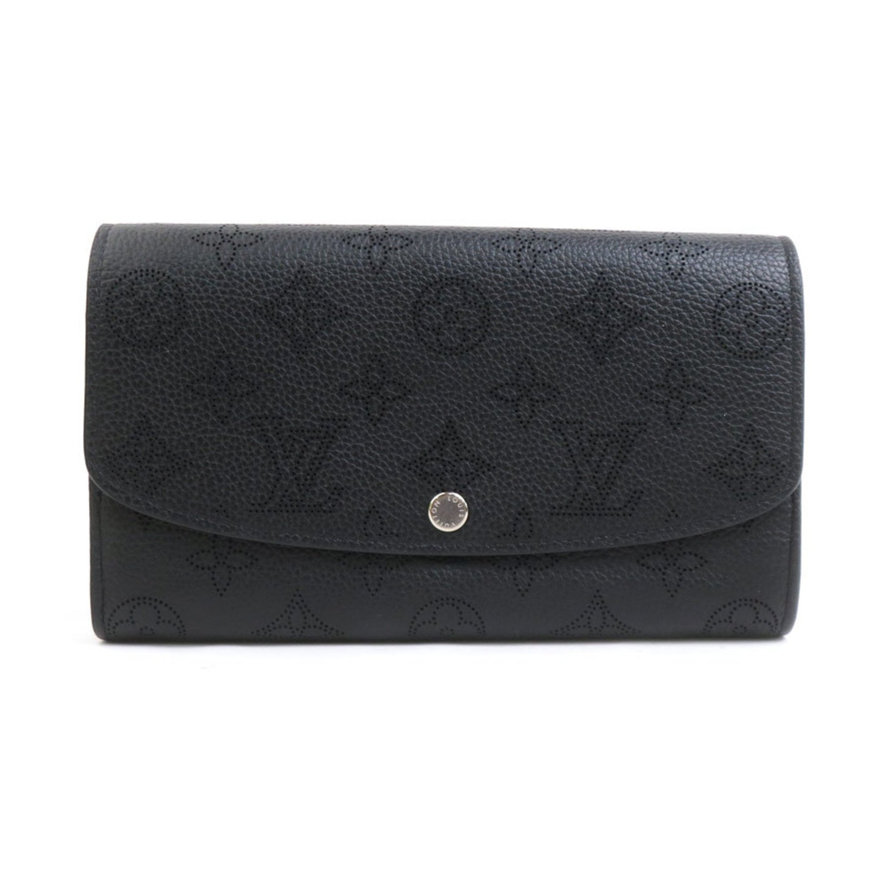 Louis Vuitton Monogram Mahina Portefeuille Iris Long Wallet in Noir, Women's, M60143, r10731g