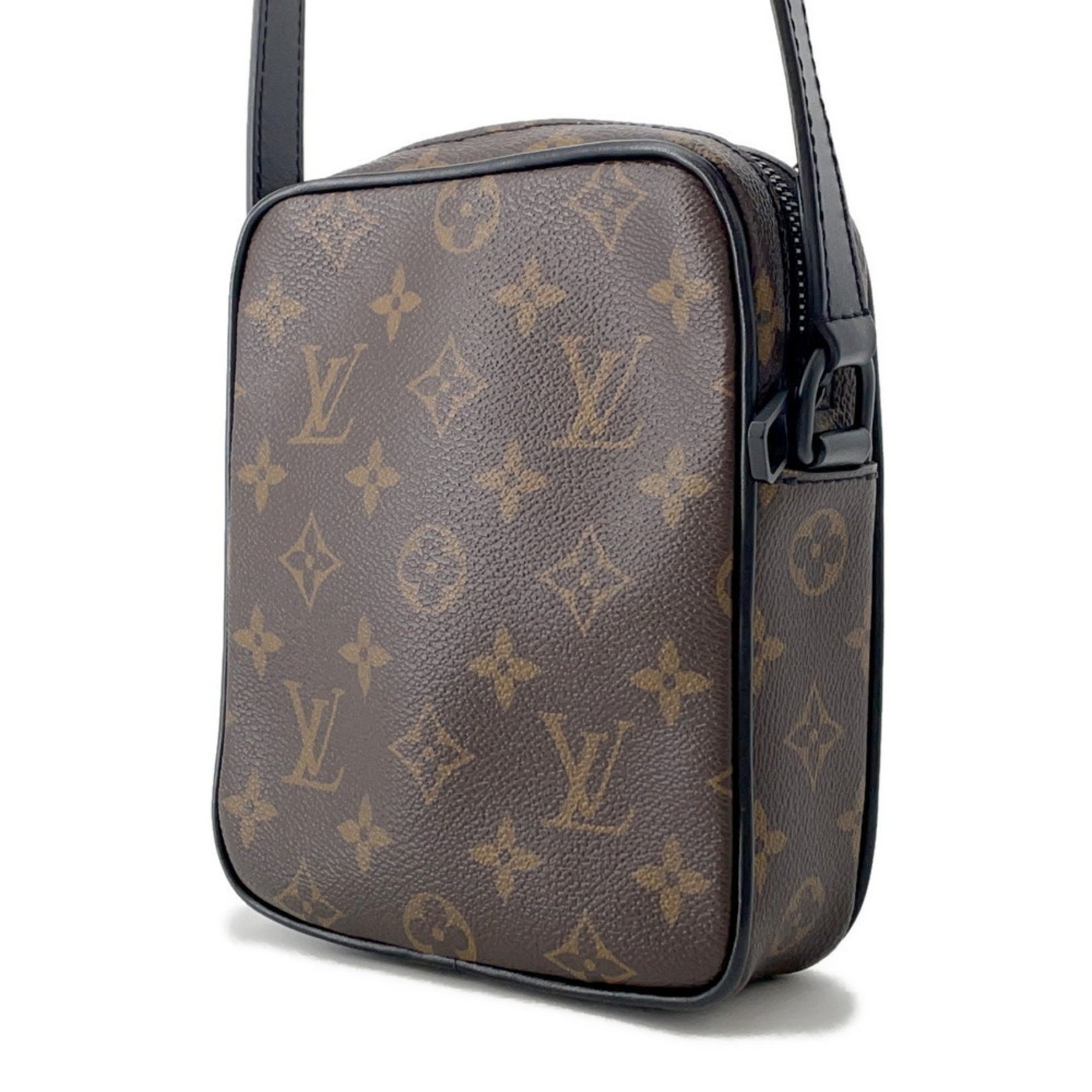 Louis Vuitton Monogram Macassar Shoulder Bag with Christopher Wearable Wallet Black