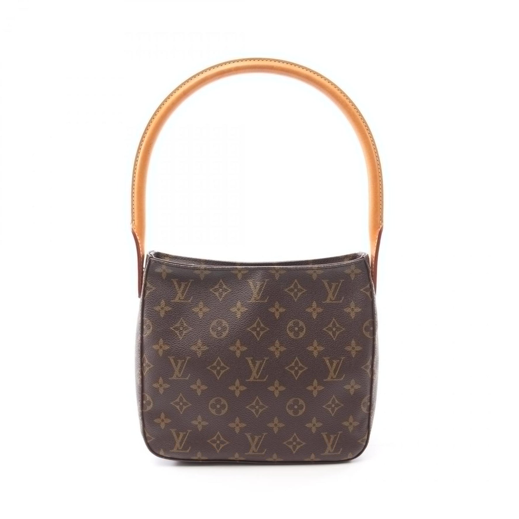 Louis Vuitton Looping MM Shoulder Bag, Coated Canvas and Leather, Monogram, Brown