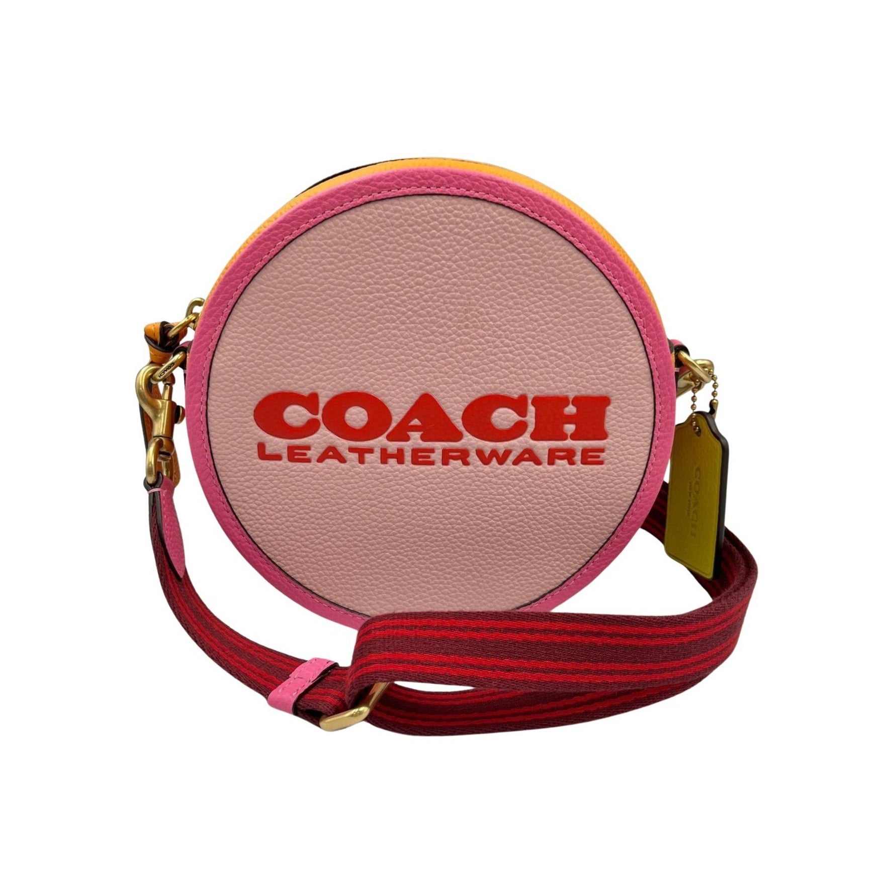 Coach Kia Circle Shoulder Bag in Colorblock Leather
