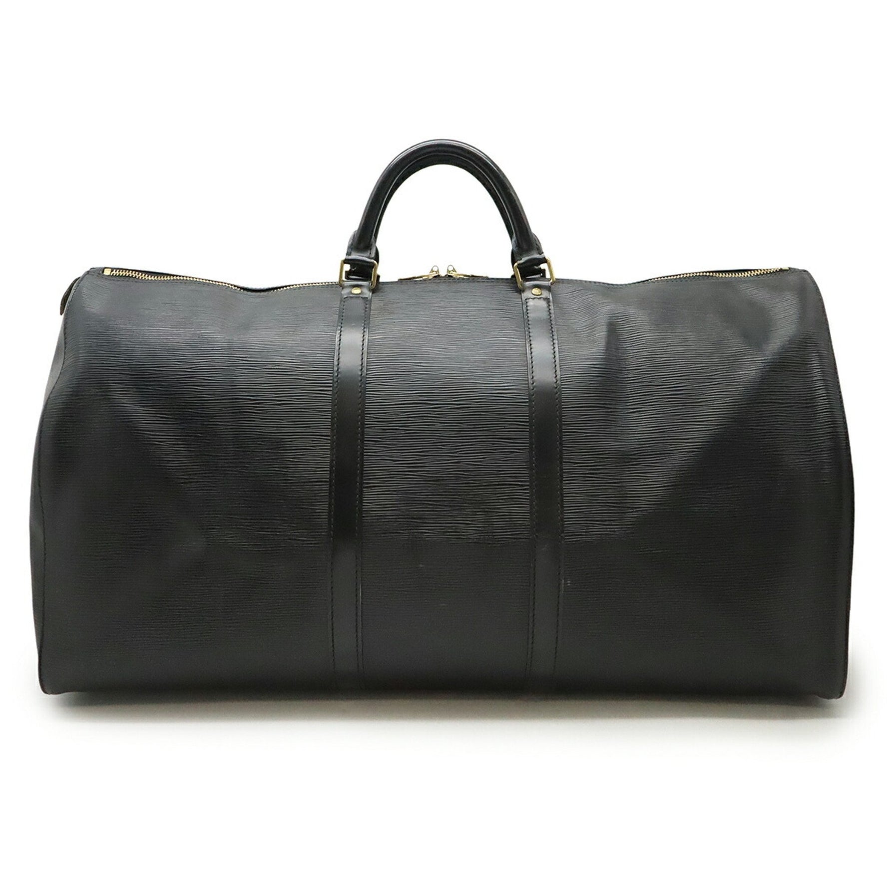 LOUIS VUITTON Louis Vuitton Epi Keepall 60 Boston Bag Travel Noir Black M42942