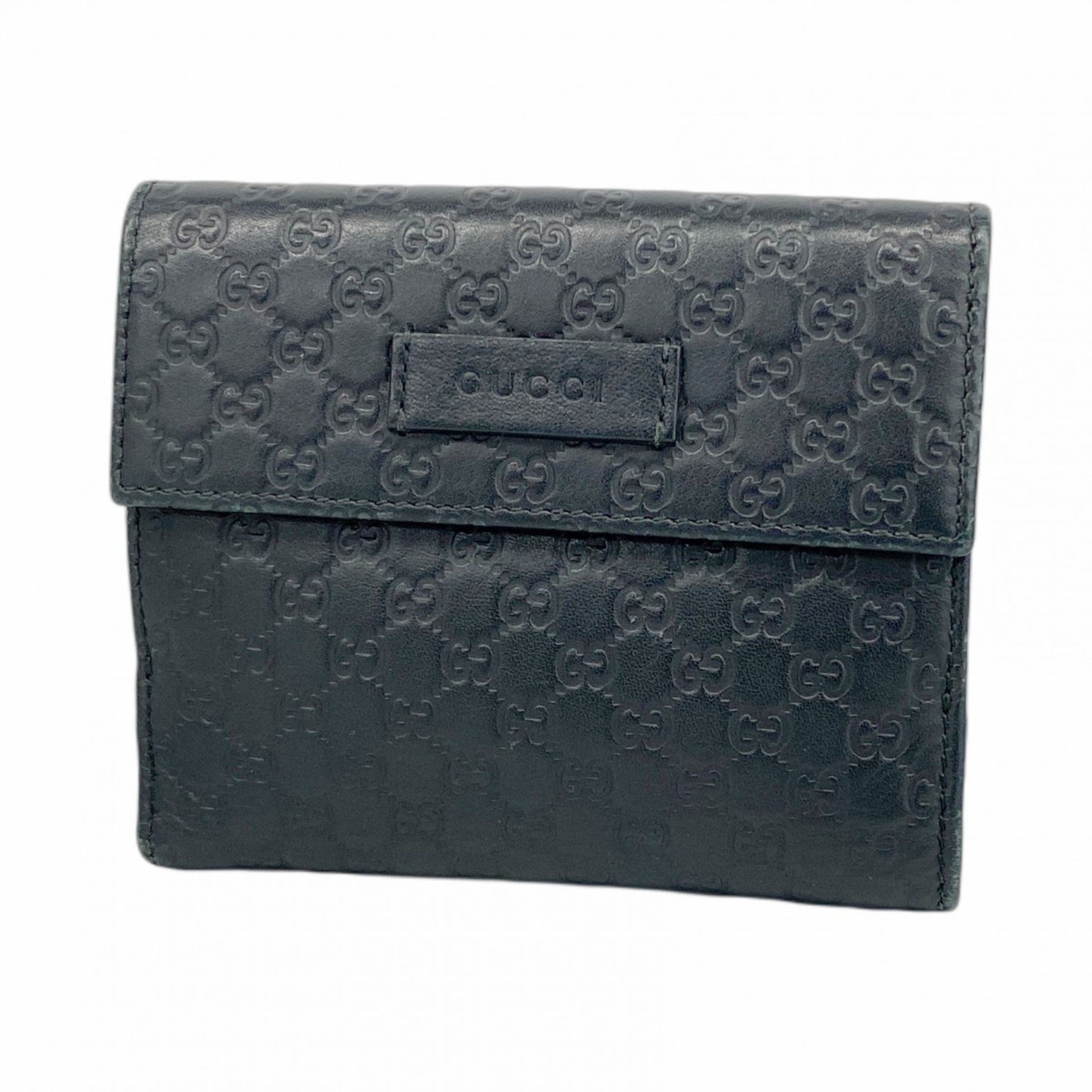 Gucci Micro Guccissima Wallet Leather Black Women's