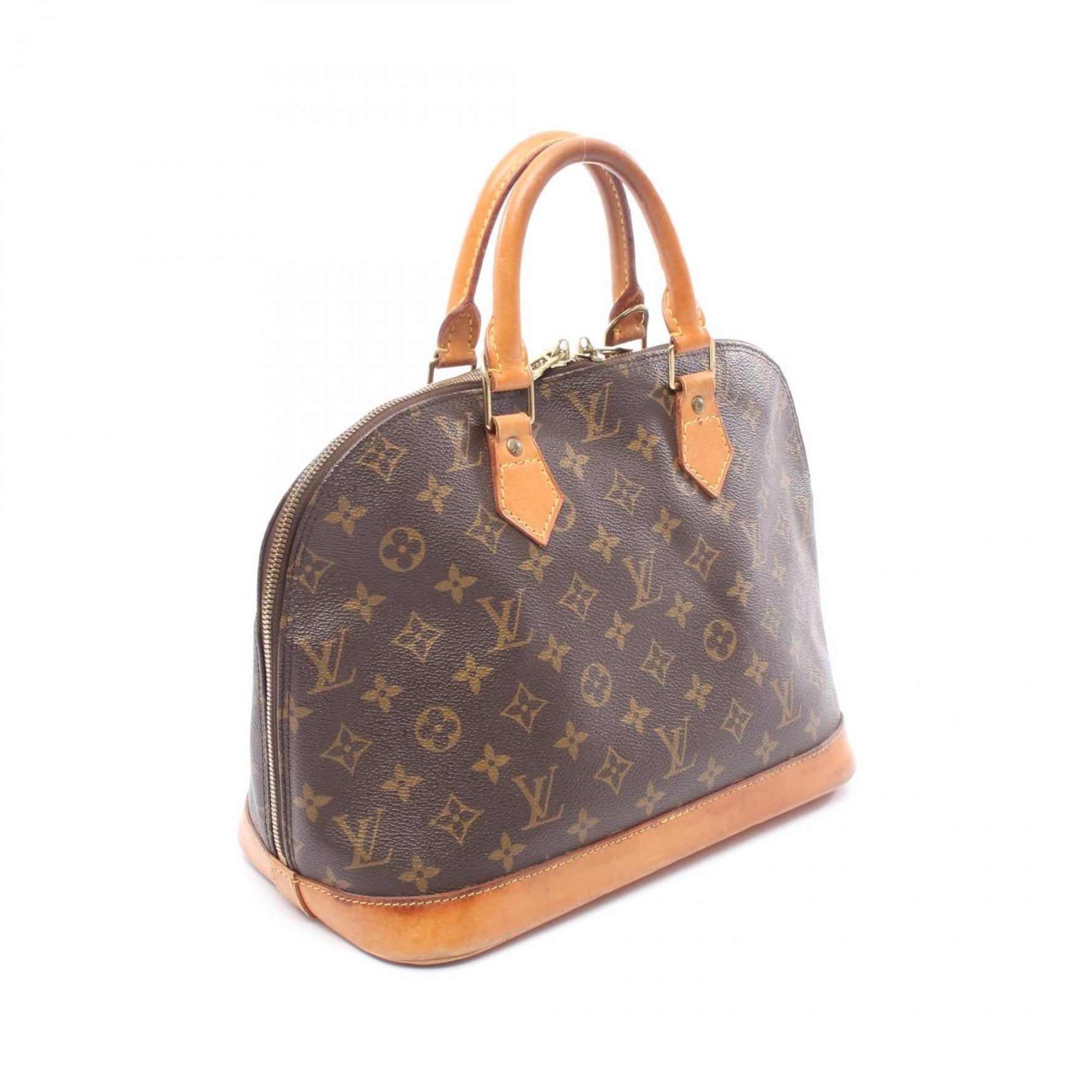Louis Vuitton Alma PM Handbag in Coated Canvas and Leather with Monogram Design, Brown