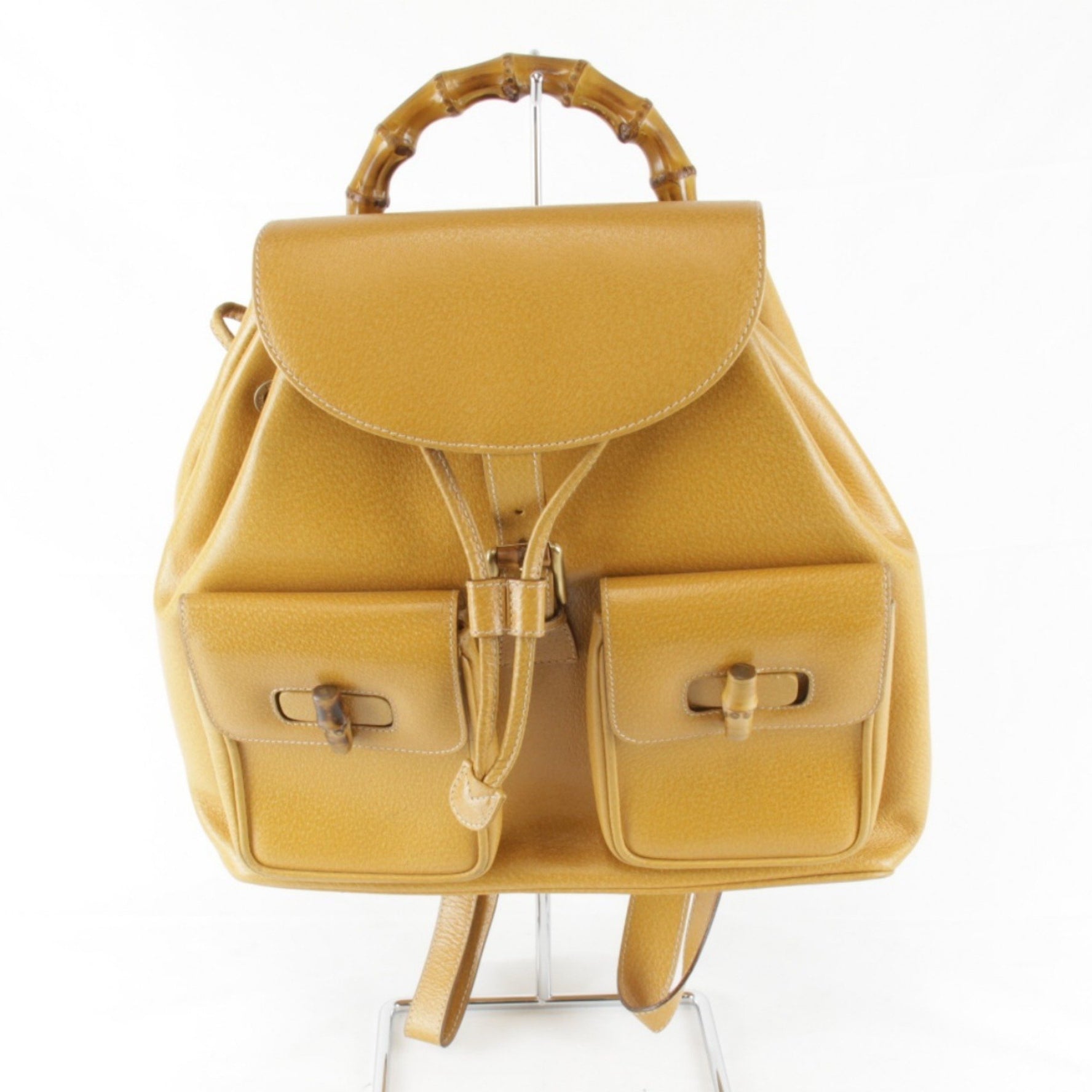 GUCCI 003・2058・0016 Backpack/Daypack Leather Bamboo