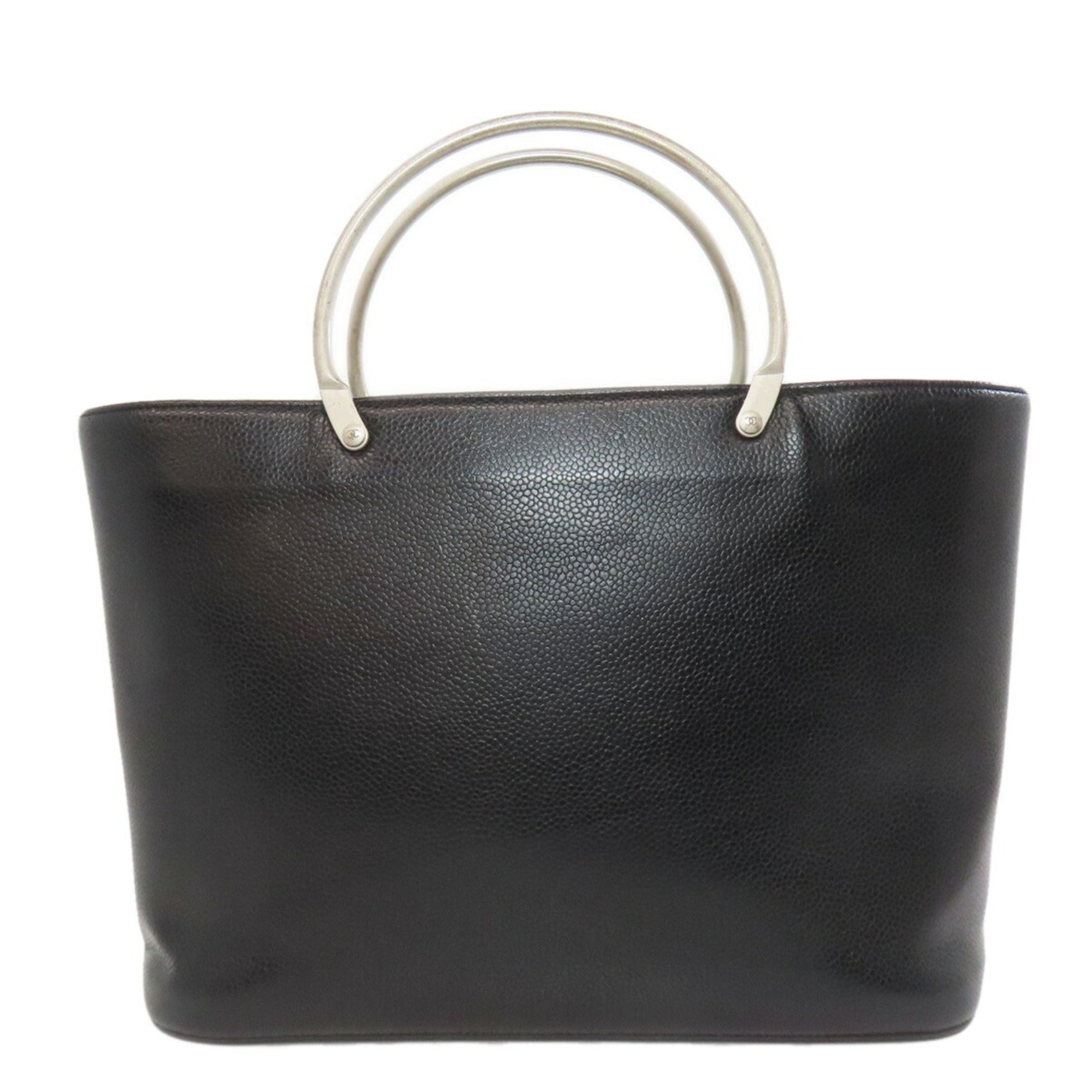 CHANEL Coco Mark Handbag Grained Calfskin