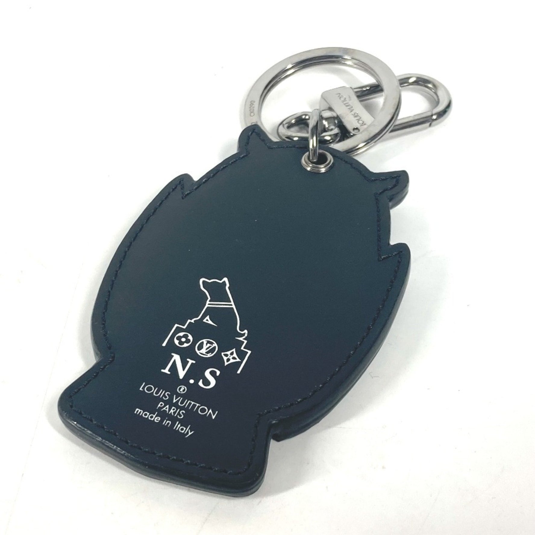 Louis Vuitton Monogram Eclipse Portecle Owl Bag Charm Keychain Canvas Men's