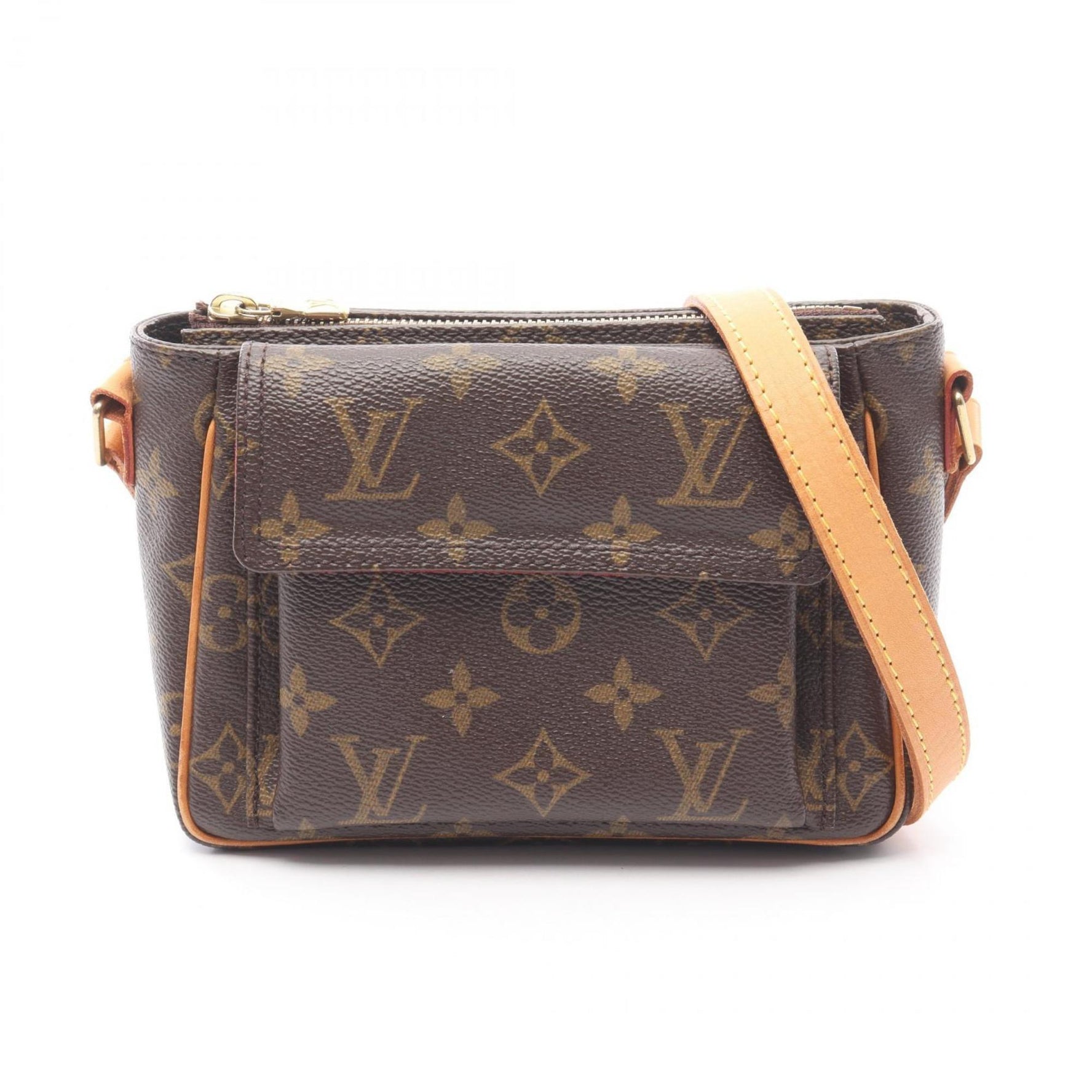 Louis Vuitton Viva Cite PM Shoulder Bag in Coated Canvas and Leather with Monogram Design, Brown