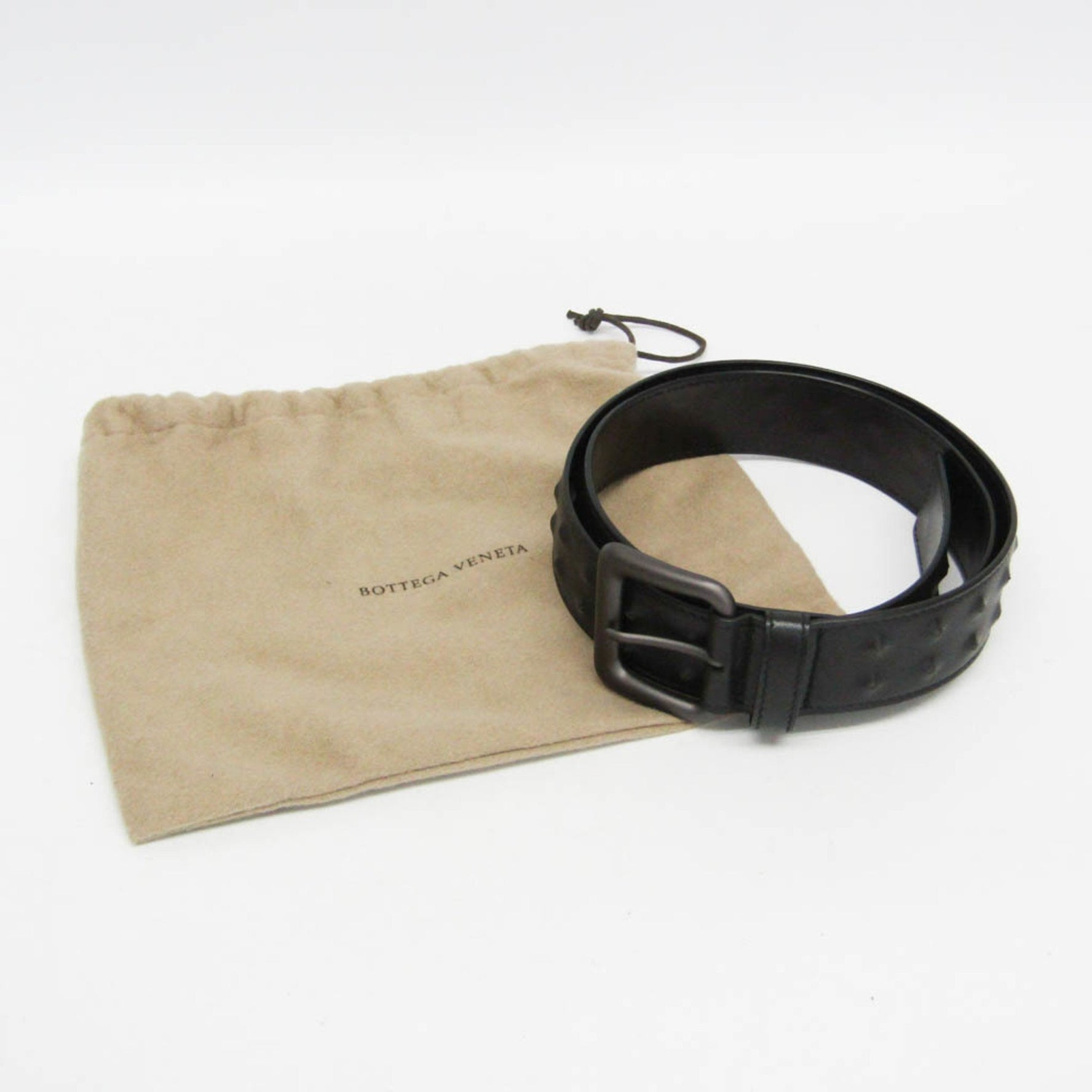 Bottega Veneta Hidden Studs Men,Women Leather Standard Belt 90