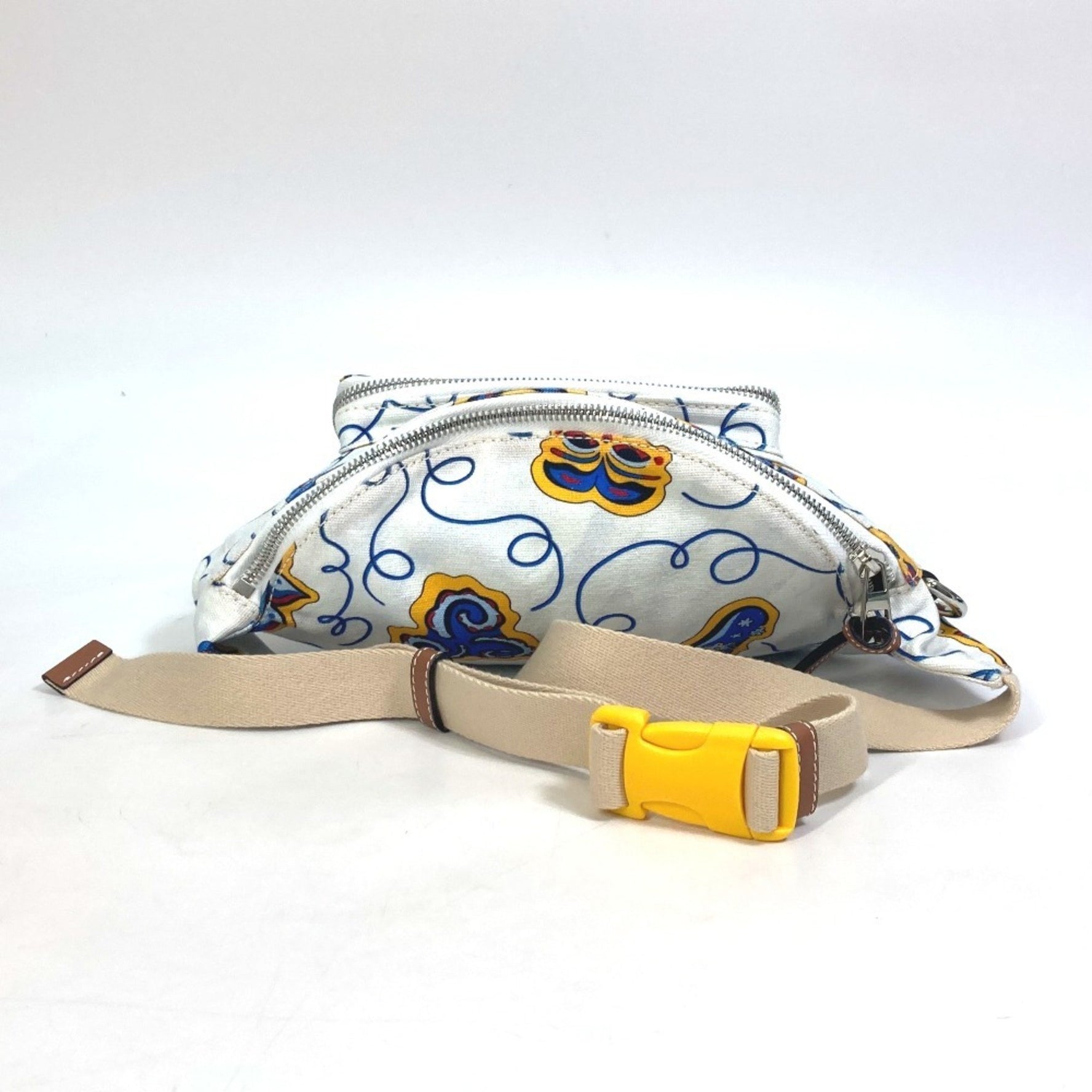 LOEWE Anagram waist bag/shoulder bag, Paula's Ibiza canvas body bag white and blue