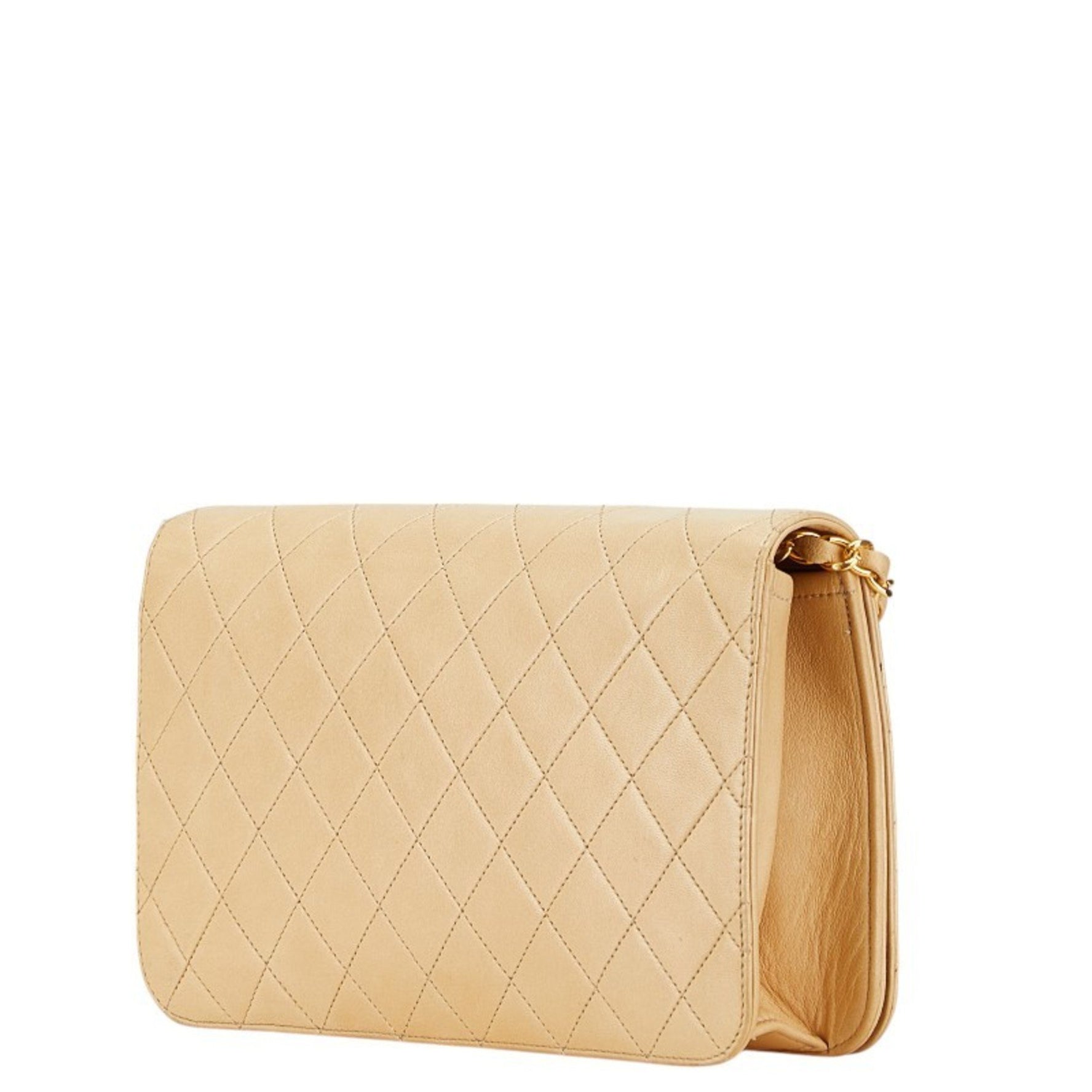 CHANEL Matelasse Coco Mark Push Lock Chain Shoulder Bag in Lambskin