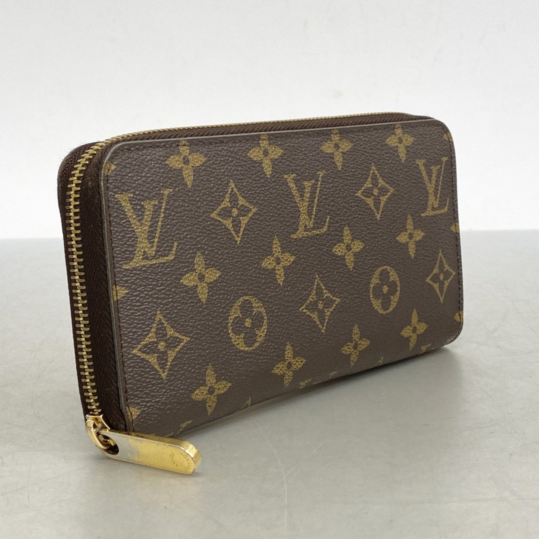 Louis Vuitton Monogram Zippy Wallet Brown Fuchsia