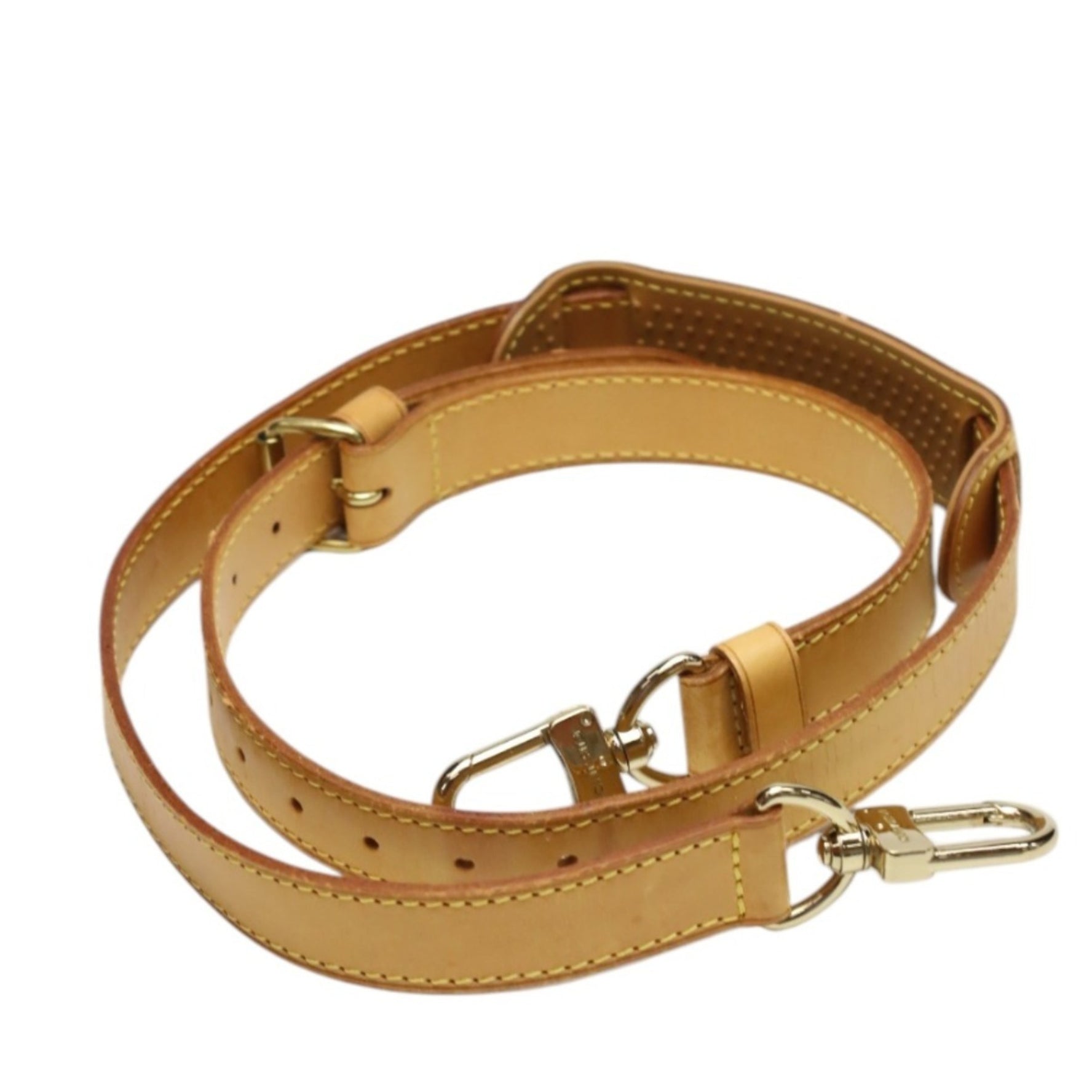 LOUIS VUITTON Shoulder Strap Adjustable for Keepall Bandouliere Bags Tanned Leather Beige LV