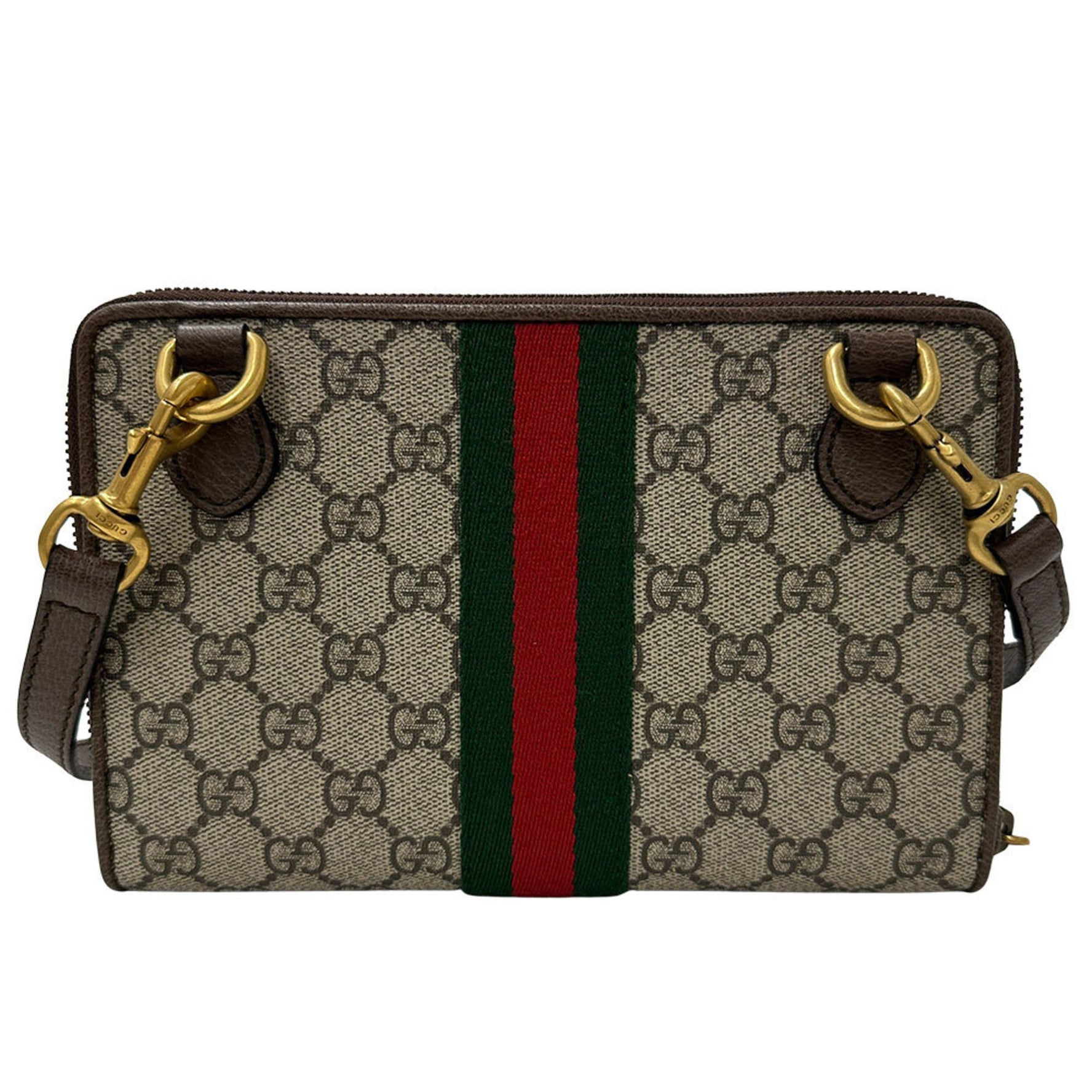 Gucci GG Supreme Shelly handbag/shoulder bag made of canvas in beige gray