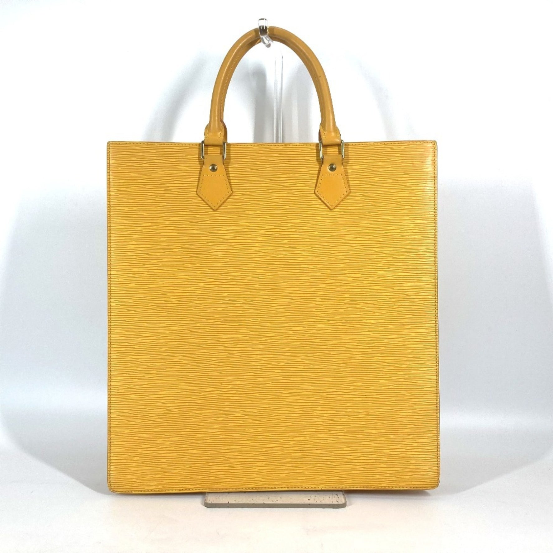 LOUIS VUITTON M52079 Epi Sac Plat Tote Bag, Vertical Handbag, Leather, Women's, Tassili Yellow