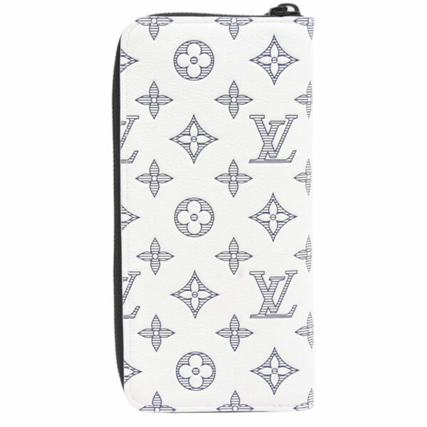 Louis Vuitton Wallet Zippy Vertical Monogram Shadow White