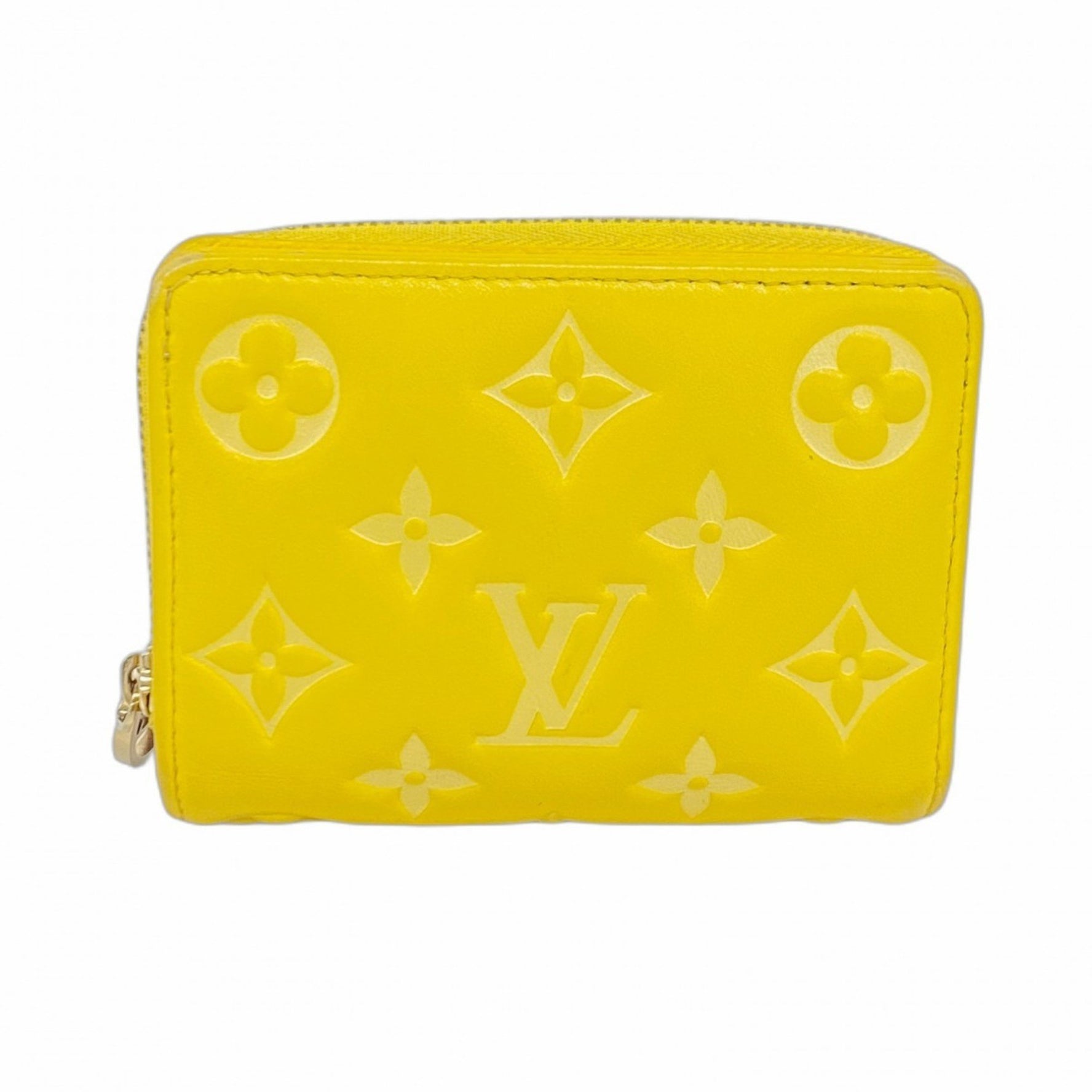 Louis Vuitton Monogram Embossed Portefeuille Lou Wallet M13792 Ginkgo Yellow for Women