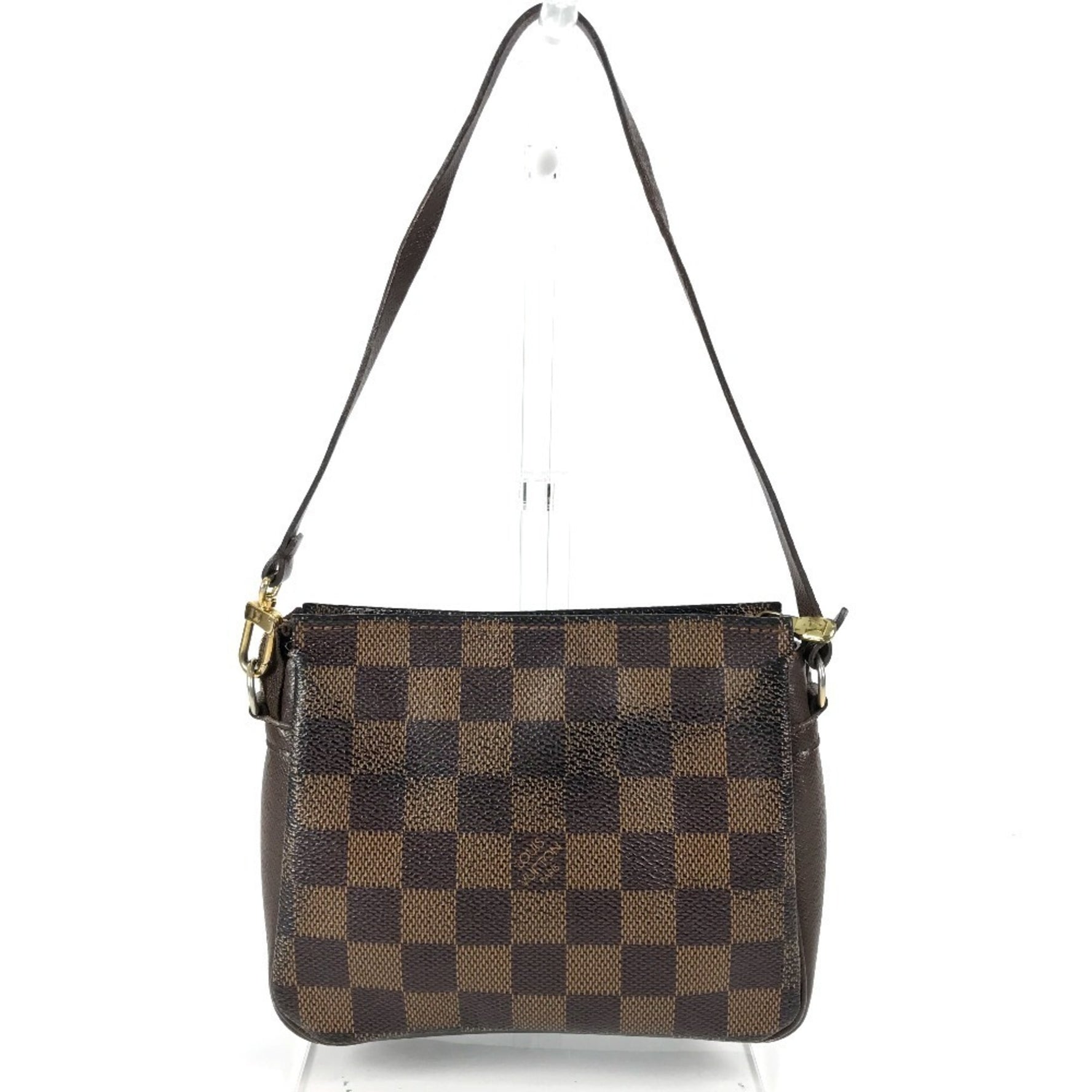 Louis Vuitton Damier Truss Makeup Accessory Pouch Bag Shoulder Handbag Canvas Ebene Brown