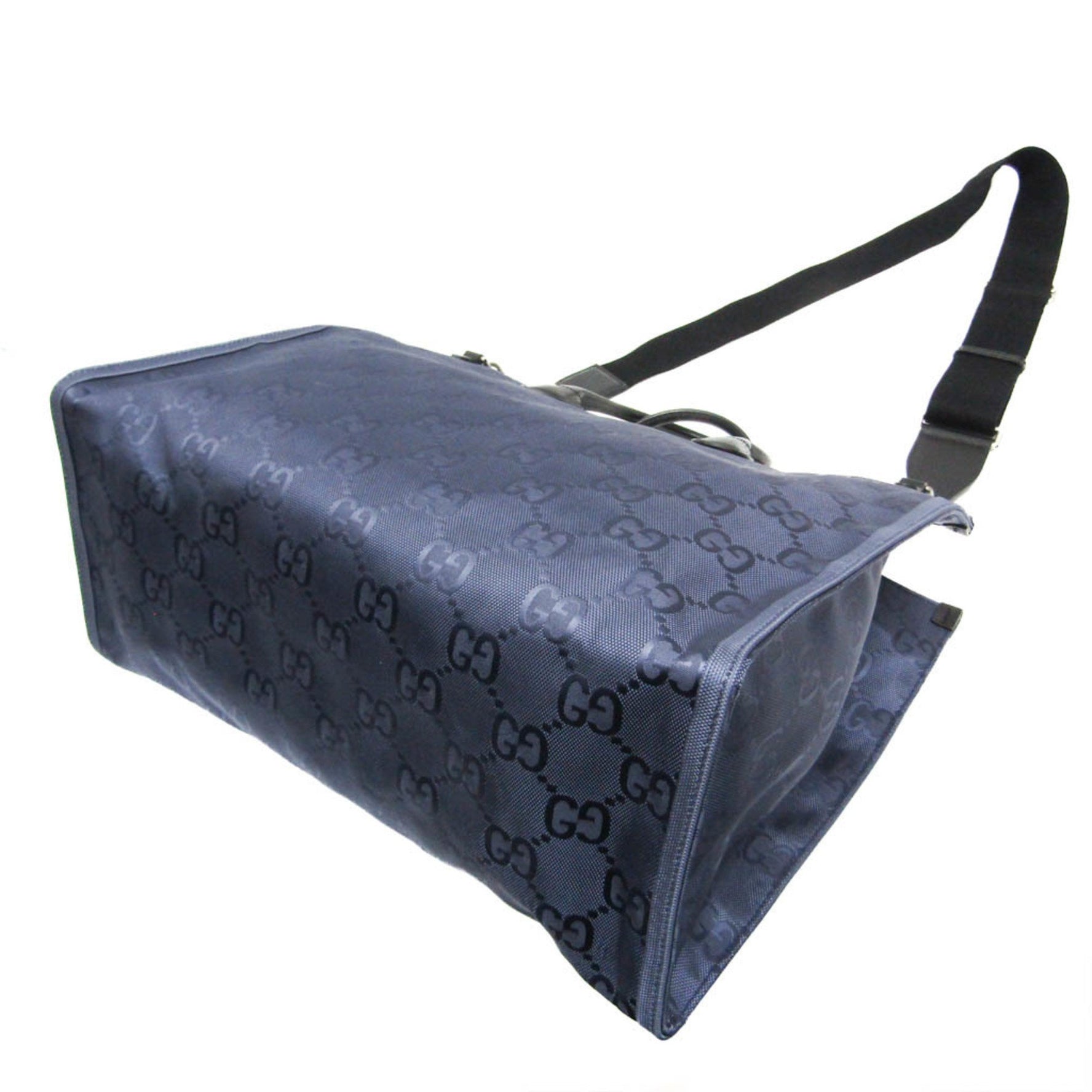 Gucci OFF THE GRID Men's Nylon,Leather Handbag,Shoulder Bag Black,Navy