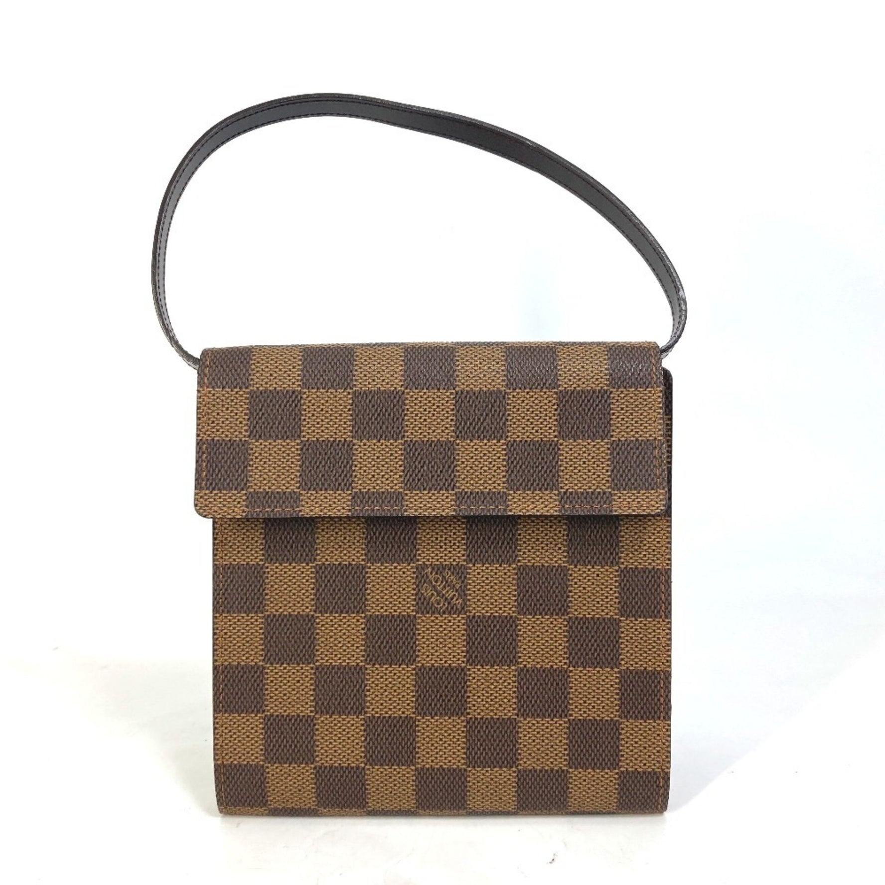 LOUIS VUITTON M99074 Damier CD Case/DVD Case/Pouch, Japan 20th Anniversary Limited Edition Handbag, Canvas, Women's, Ebene Brown