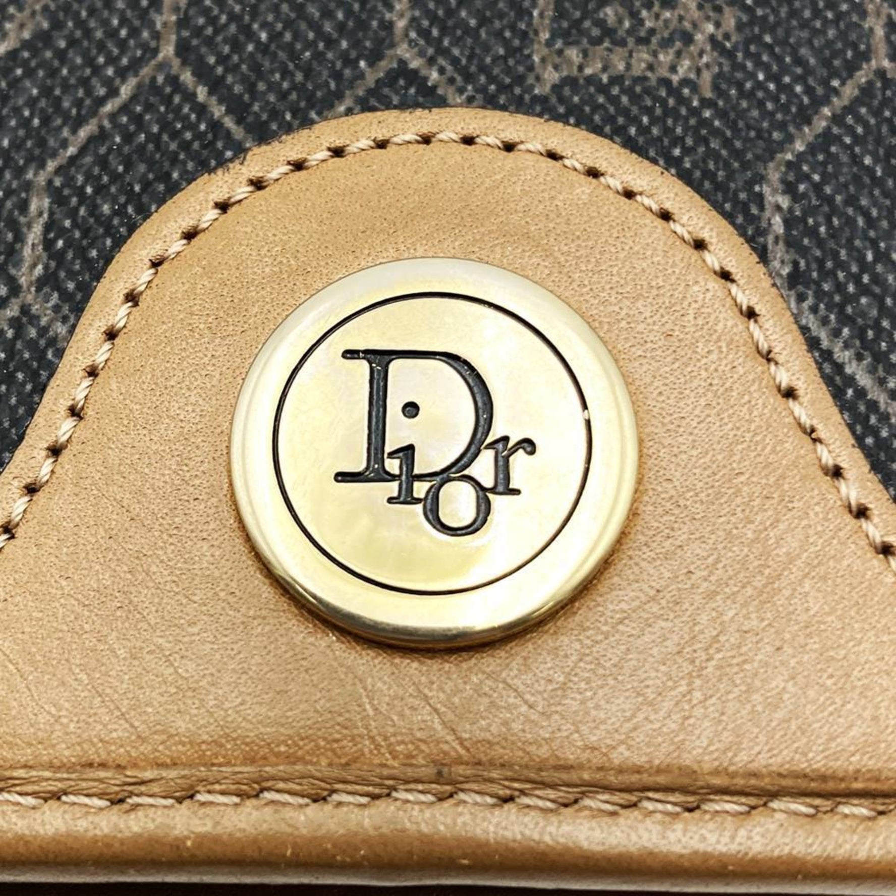 Christian Dior Dior Christian Honeycomb Chain Shoulder Bag Leather