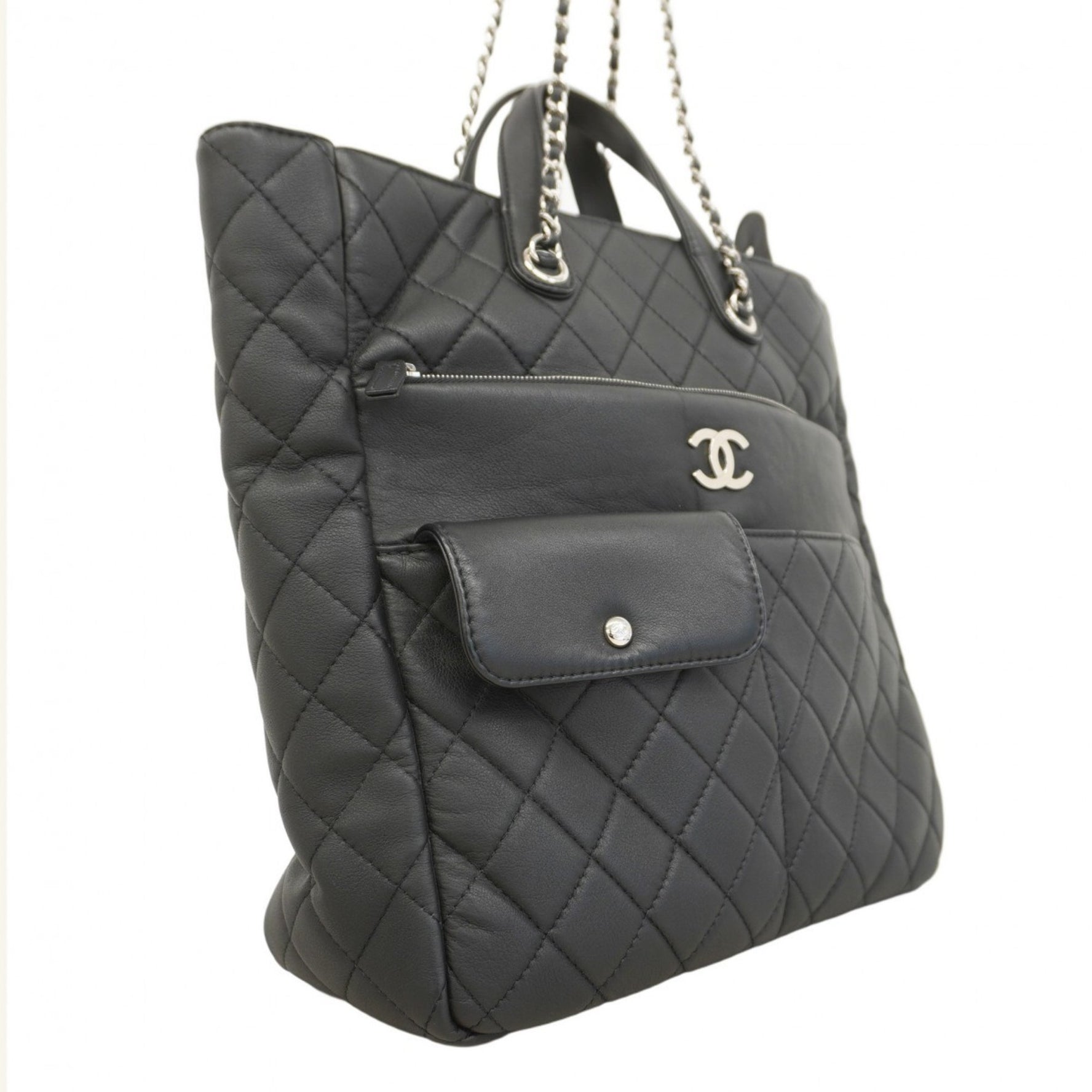 Chanel Matelasse Handbag with Chain Shoulder Strap, Lambskin, Bag