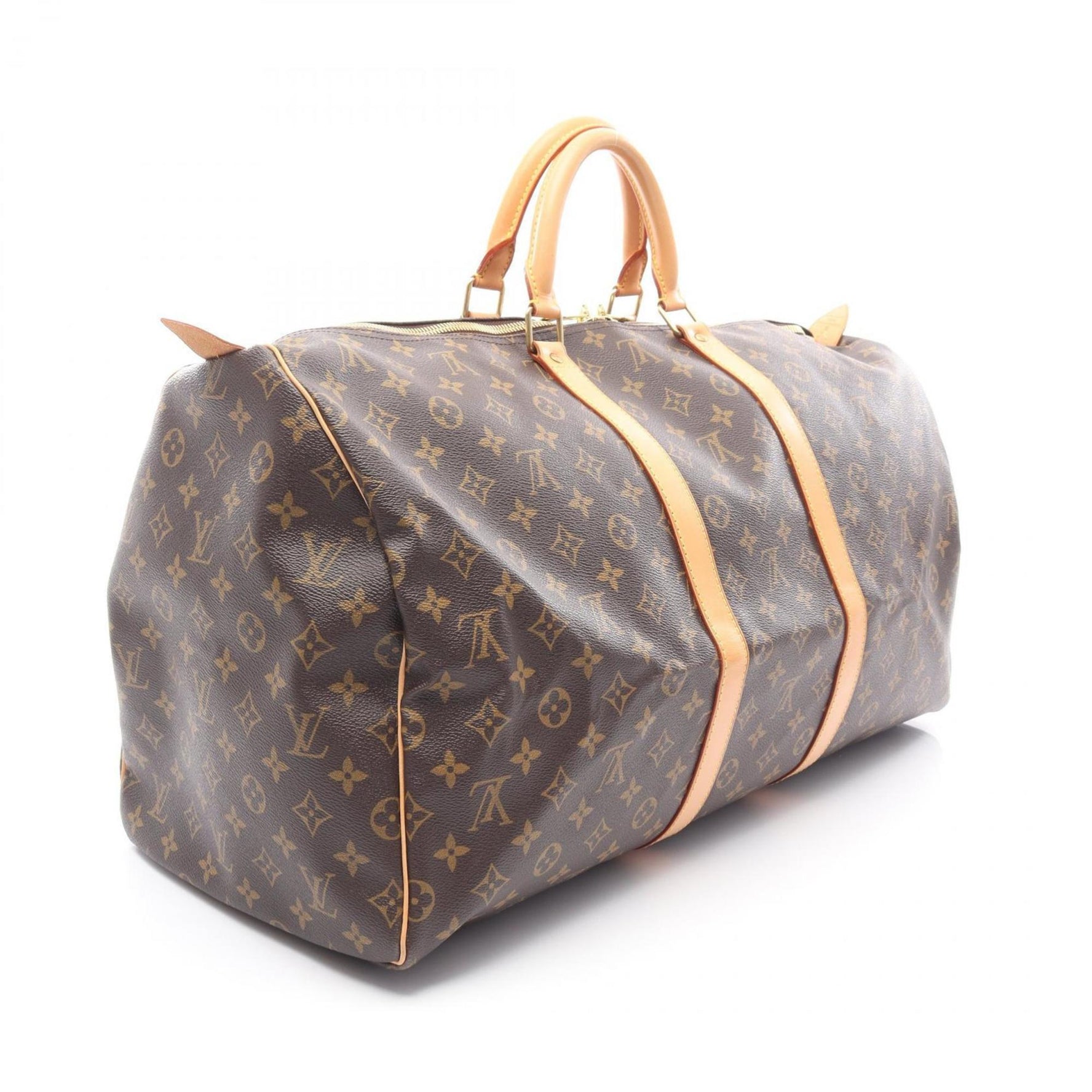 Louis Vuitton Keepall 55 Boston Bag, Coated Canvas and Leather, Monogram, Men's