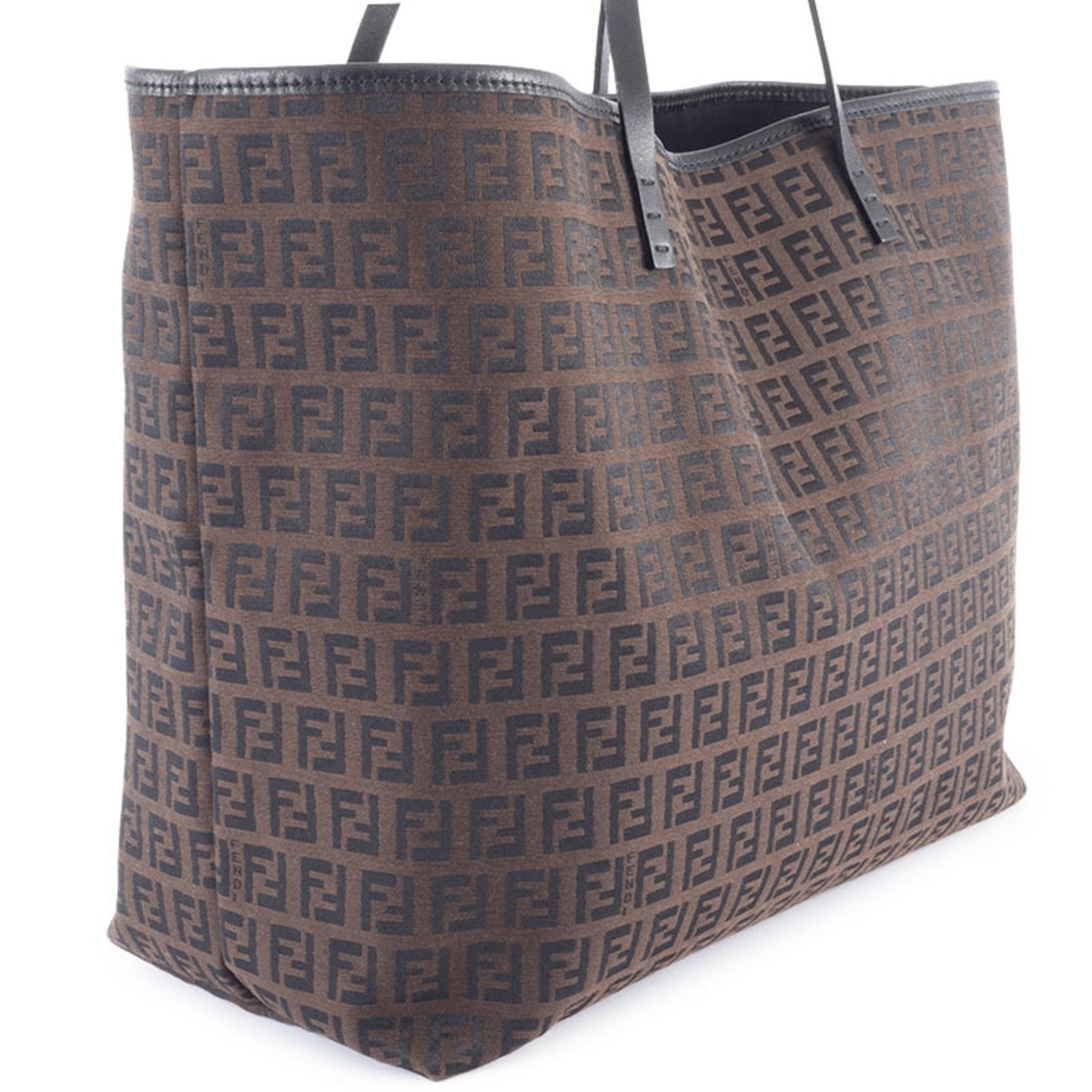 Fendi Zucca Tote Bag Canvas/Leather Zucchino