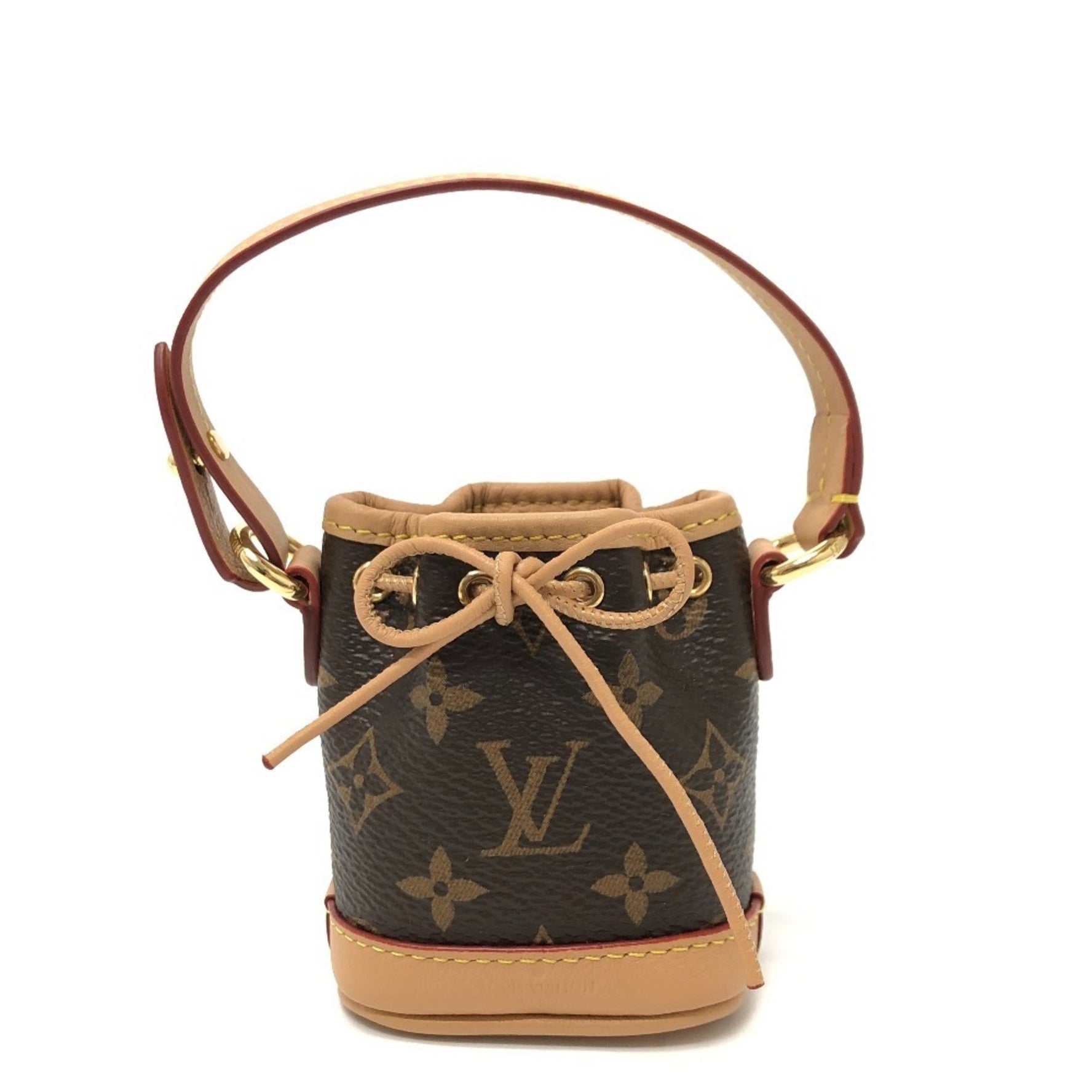 LOUIS VUITTON M00818 Monogram Bijoux Sac Micro Noé Keychain Charm Canvas Women's Brown