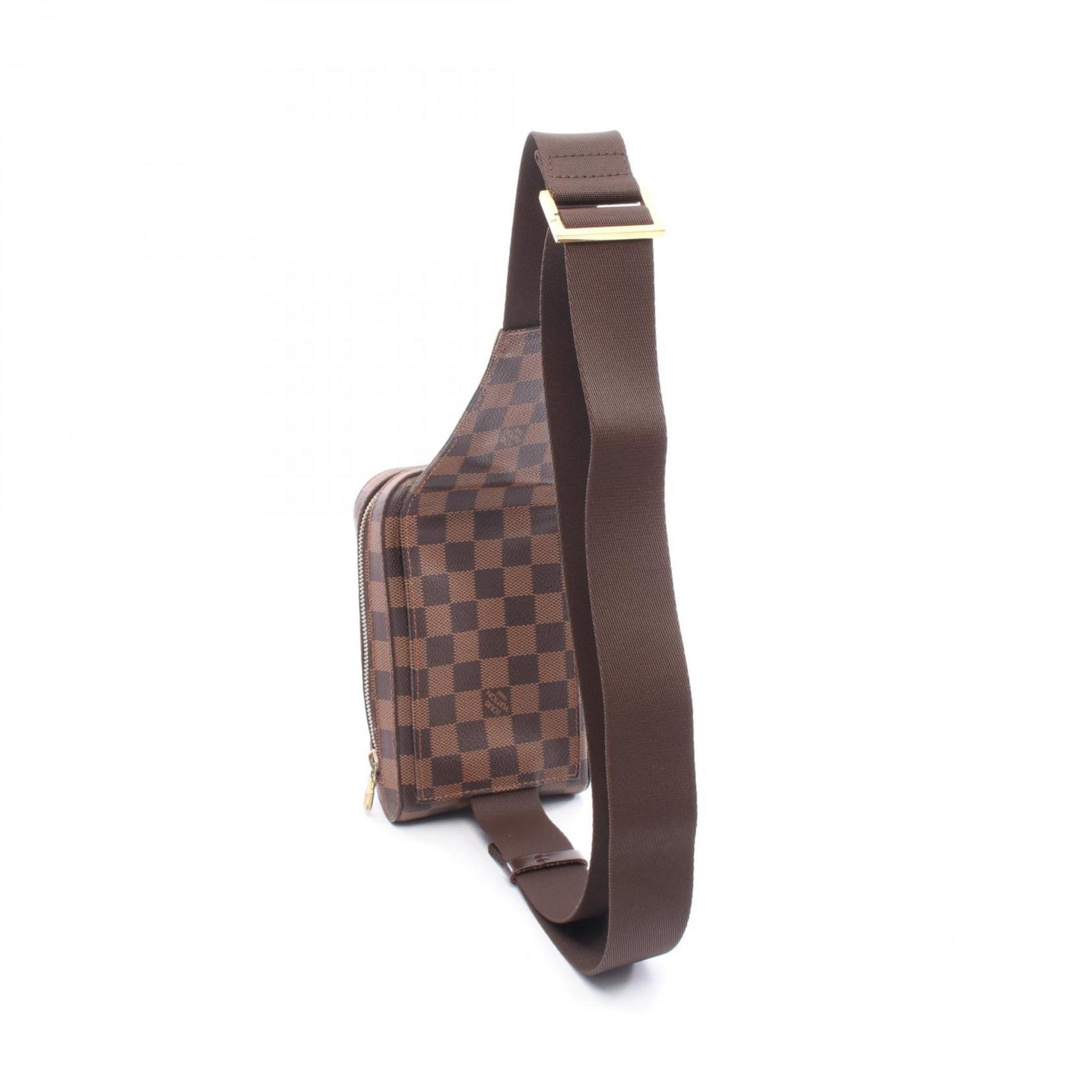 Louis Vuitton Geronimos Waist Bag/Body Bag, Coated Canvas with Damier Leather, Brown
