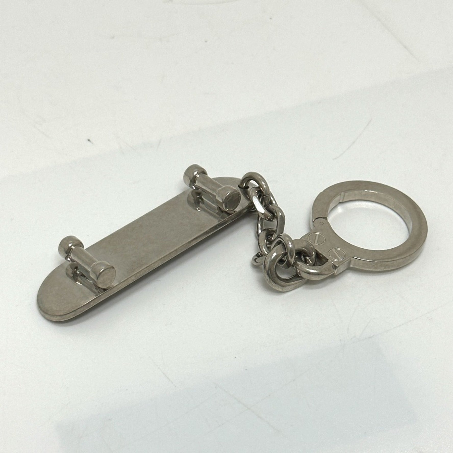 CELINE Skateboard Bag Charm Keychain Metal Black