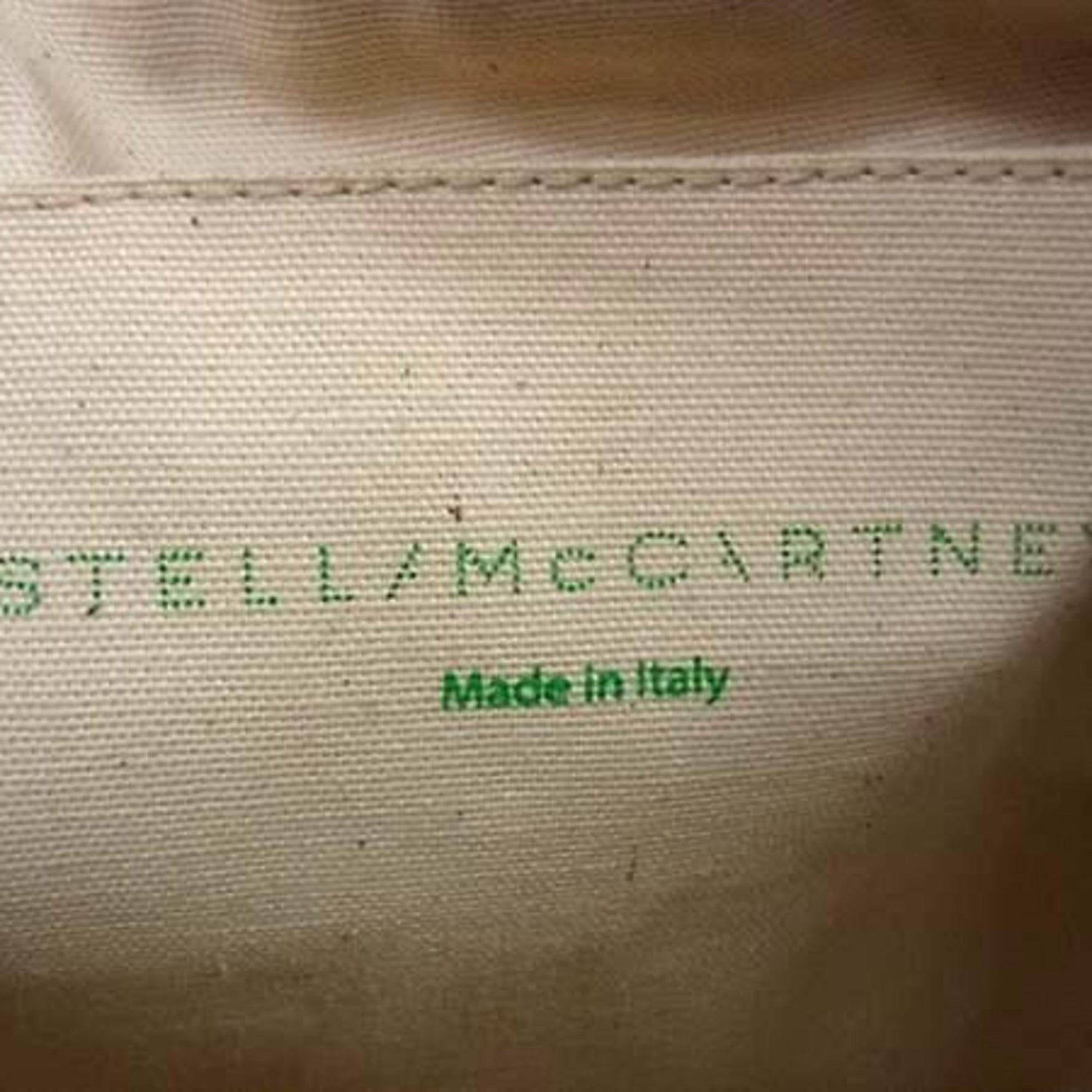 STELLA McCARTNEY Handbag Ivory Green Canvas