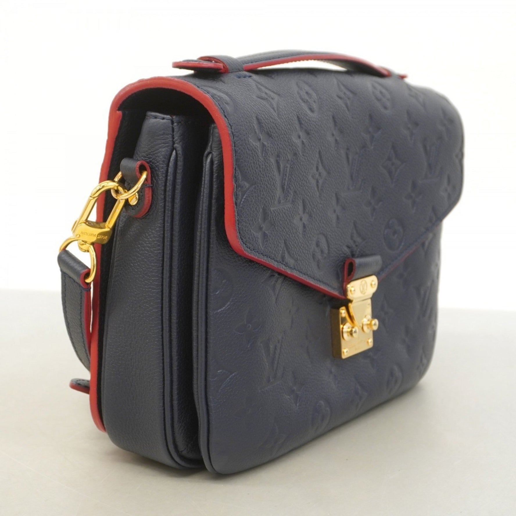 Louis Vuitton Monogram Empreinte Pochette Metis MM Marine Rouge Bag